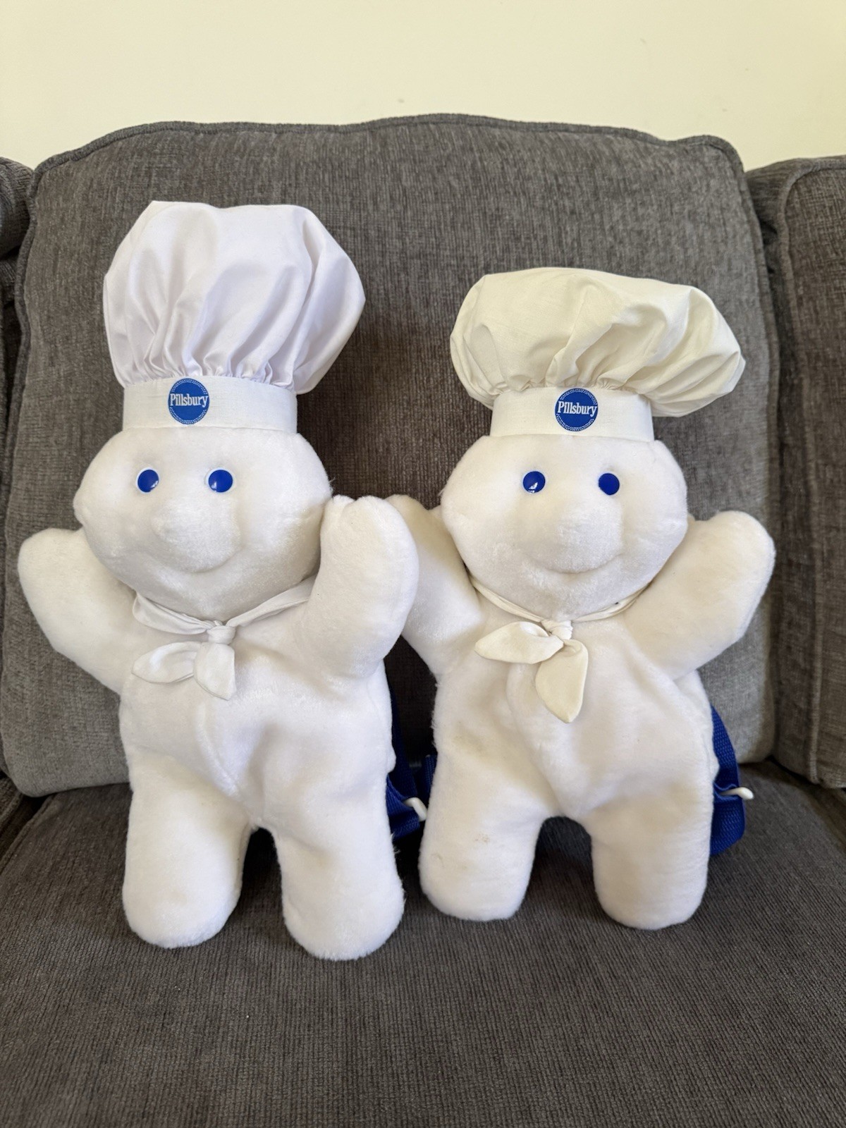 1998 Pillsbury Doughboy Plush Child\'s Backpack Lot Of 2.