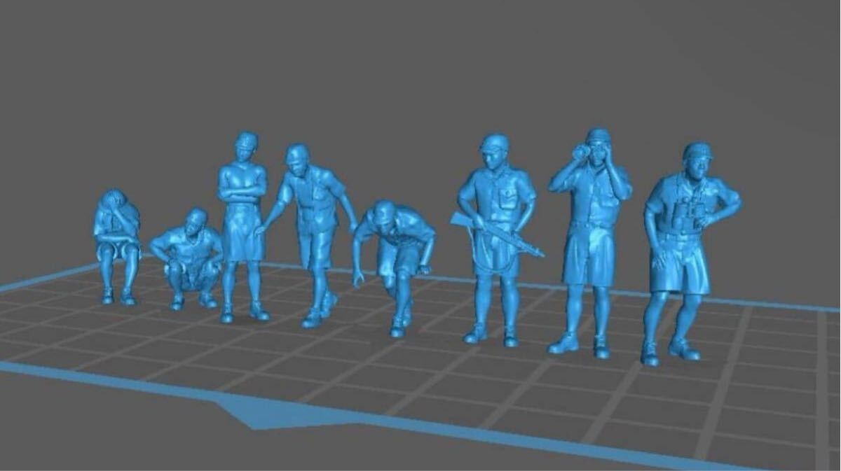 1 35 Resin Kit Unpainted WW2 Japanese Navy Ship Crew Soldier Figures 8 pieces 25