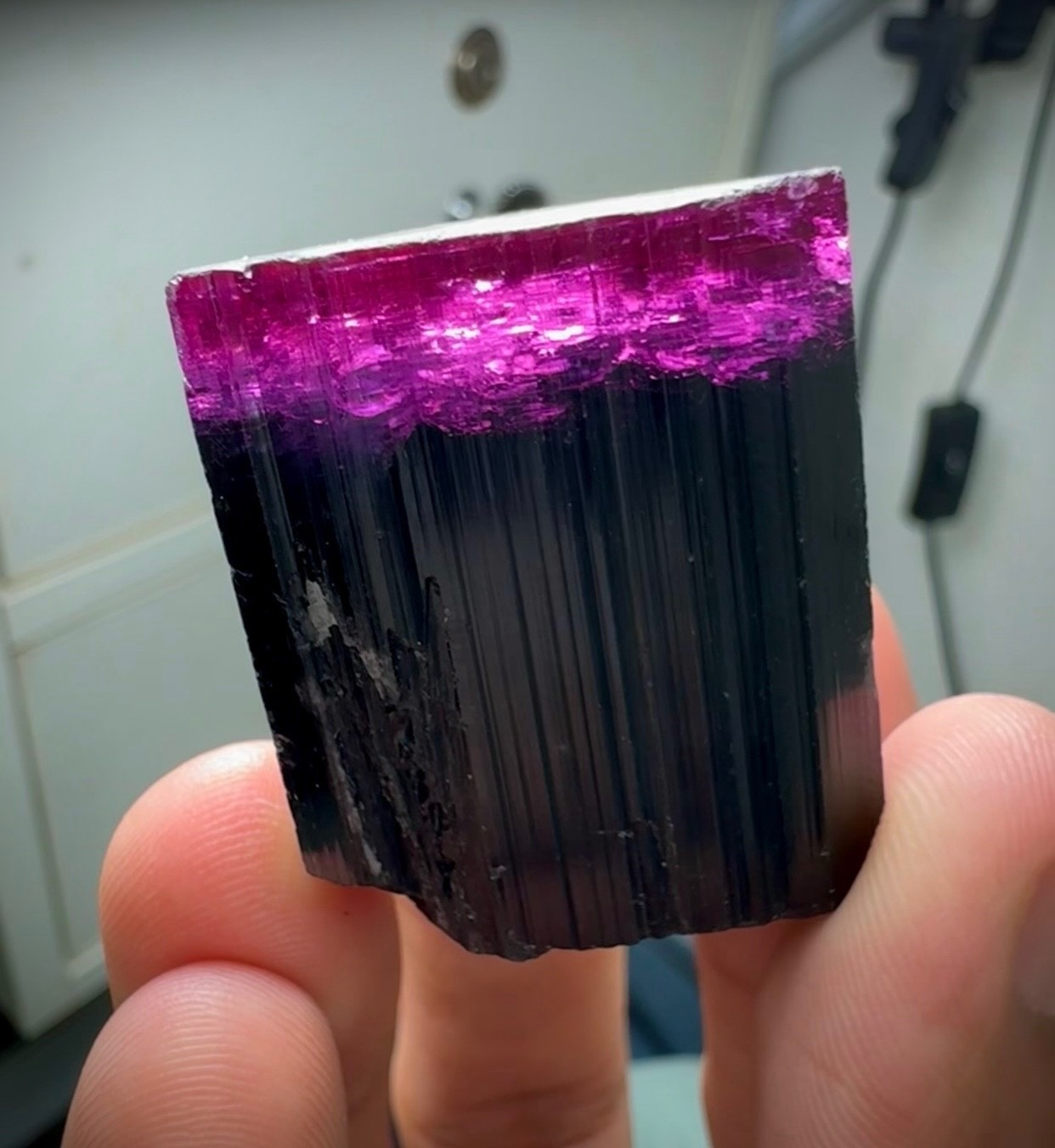 This is an exceptional Natural gemmy pink cap tourmaline crystal fromAfghanistan