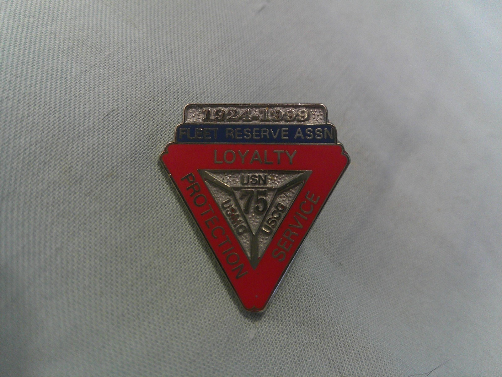 1924-1999 Fleet Reserve Assn Loyalty Protection Service Lapel Pin USN/USMC/USCG