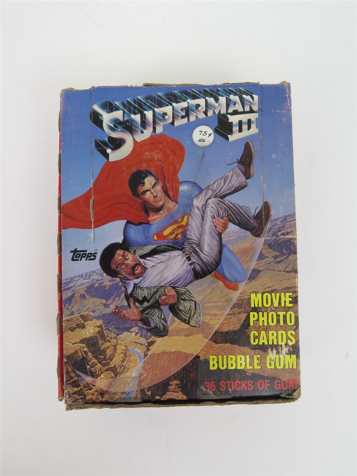 1983 Topps Superman III Movie Photo Cards Wax Box 36 Sealed Wax Packs