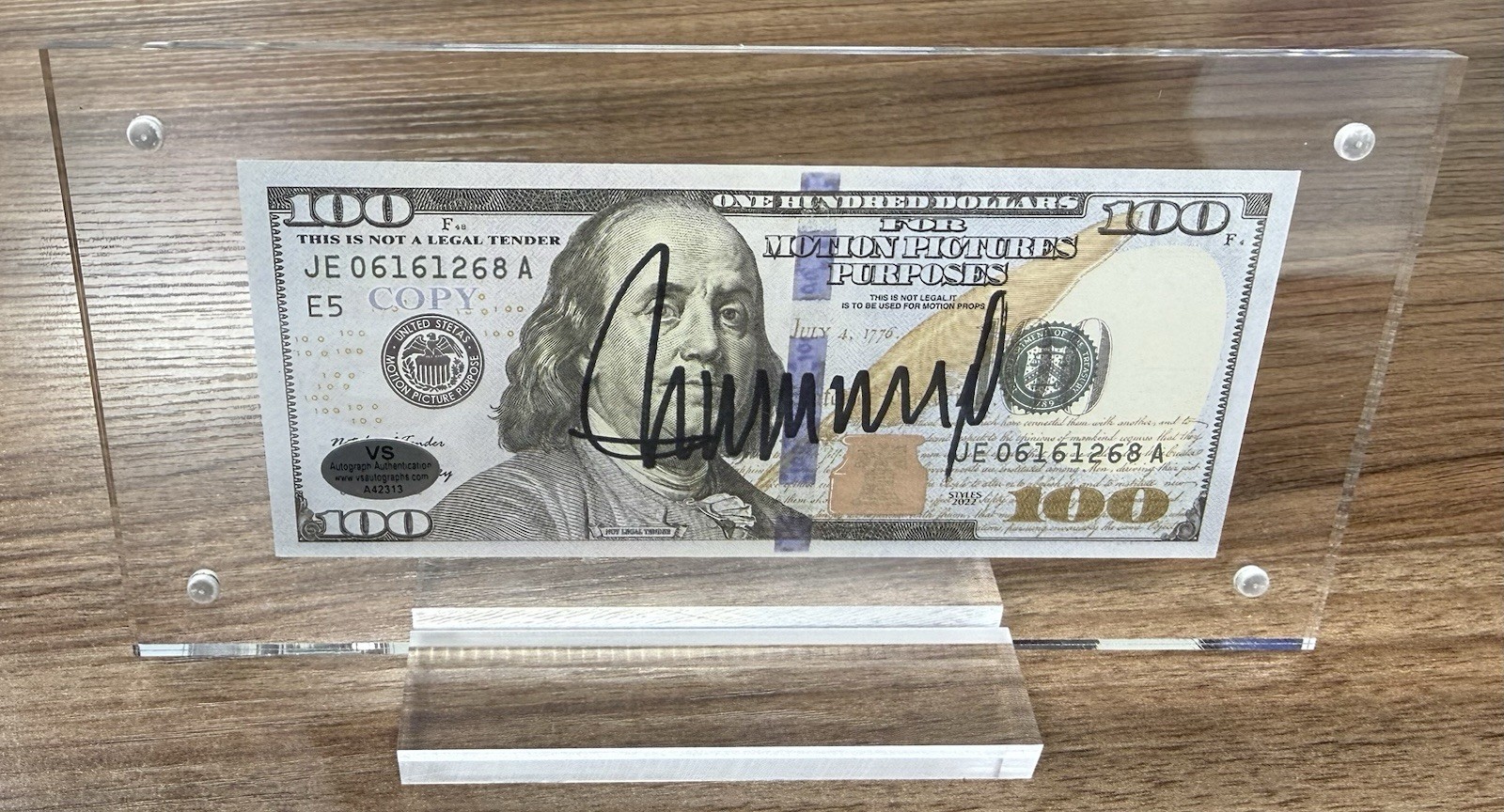 Donald Trump Signed Movie Play Money With COA