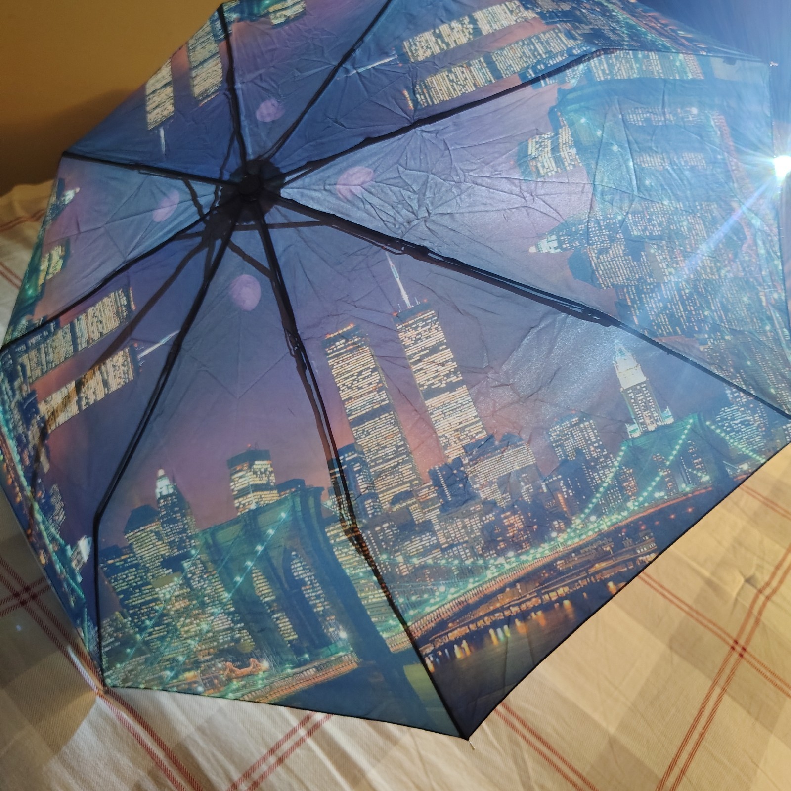 Incredible World Trade Center 911 Vintage New York Skyline Umbrella