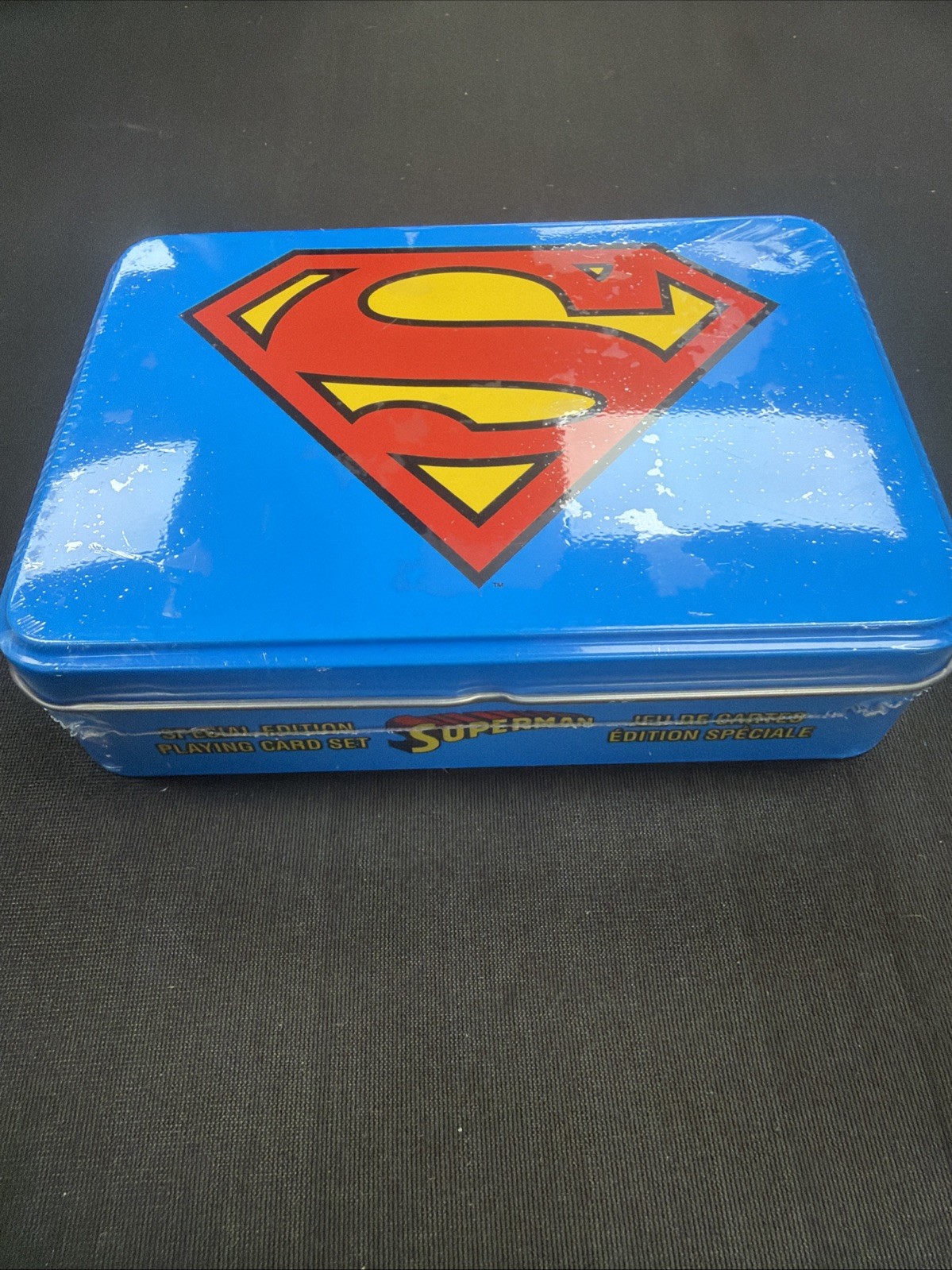 NIB Superman Playing Cards Keepsake Tin Special Edition 2 DECKS 104-054