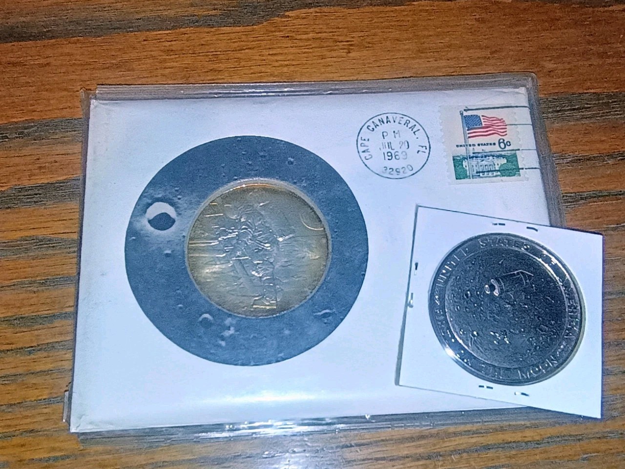 Vintage 1969 Apollo 11 Man on the Moon Sterling Silver Medal Set 99 Enterprises