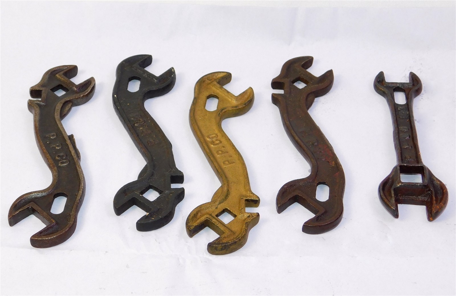 5 Pcs Antique Farm Implement Wrenches Pattee Plow Company Tractor Tools