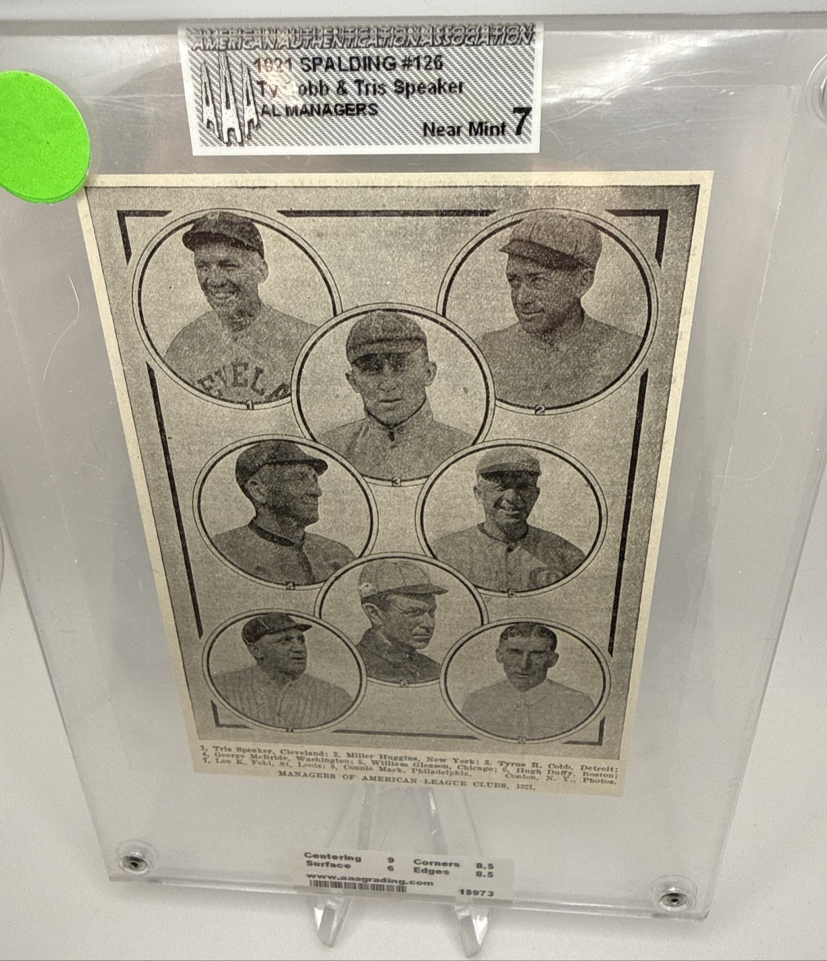Ty Cobb / Tris Speaker 1921 Spalding Official Baseball Magazine - AL Managers