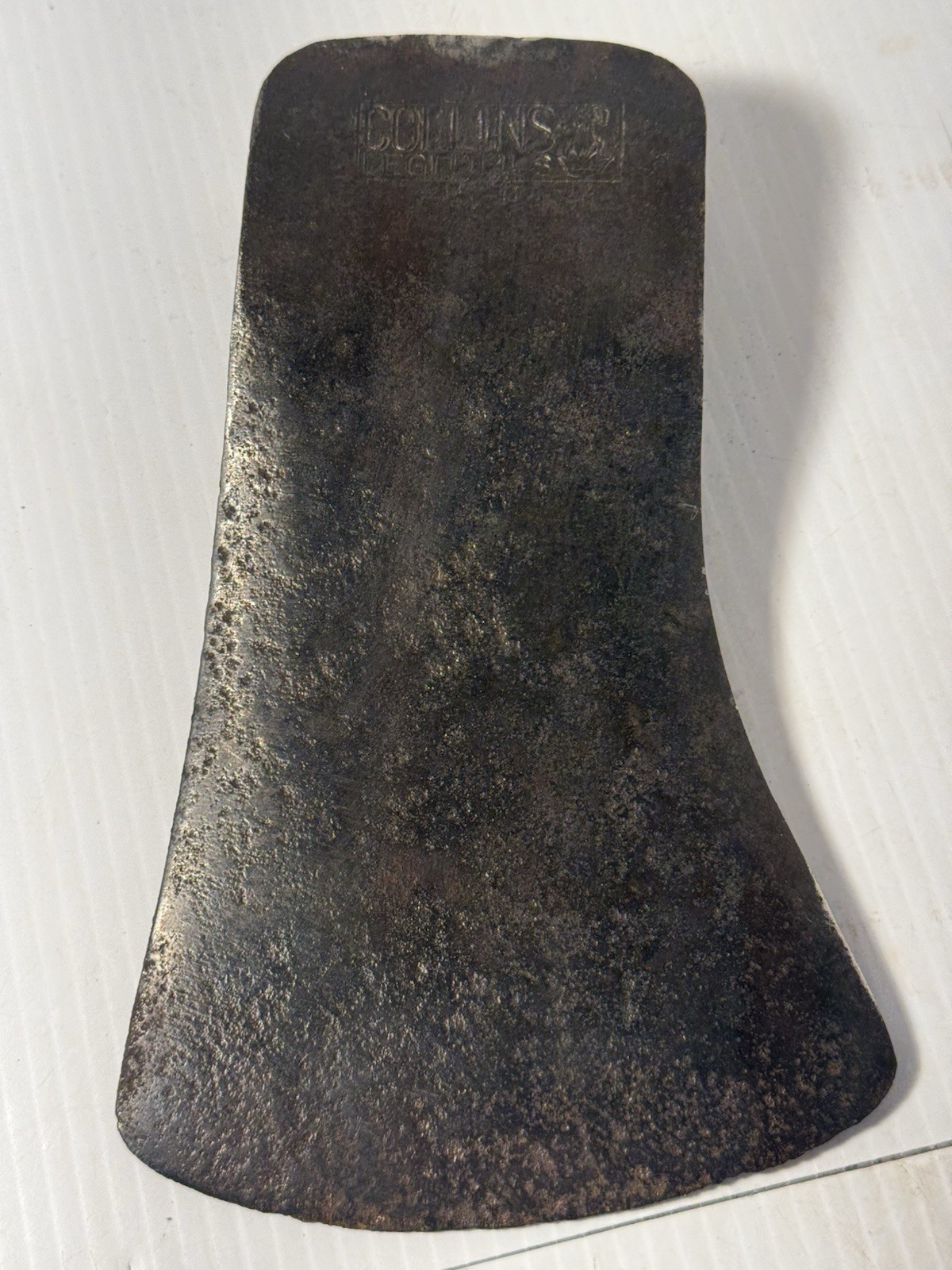 Vintage Collins Legitimus As Axe Head With Crown Hammer Logo. 3.4 Lbs