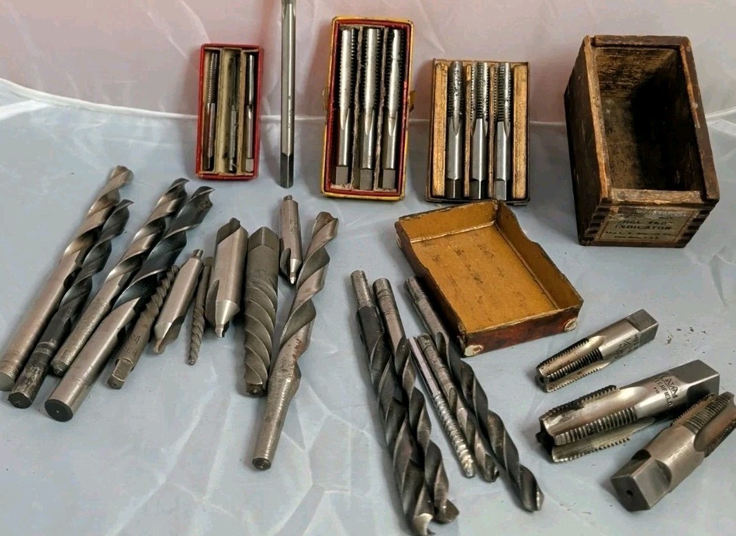 Machinist Taps Drill Bits Ect... Lot Great Condition 