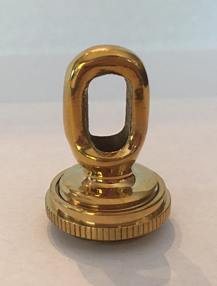 NEW CAST BRASS SCREW-COLLAR LOOP tap 1/8 IPS POLISHED AND LACQUERED