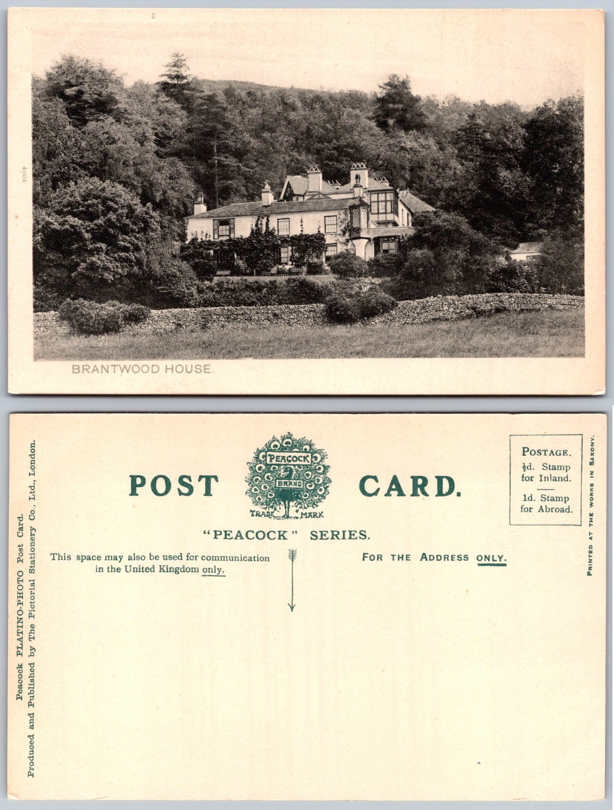 Brantwood House Postcard