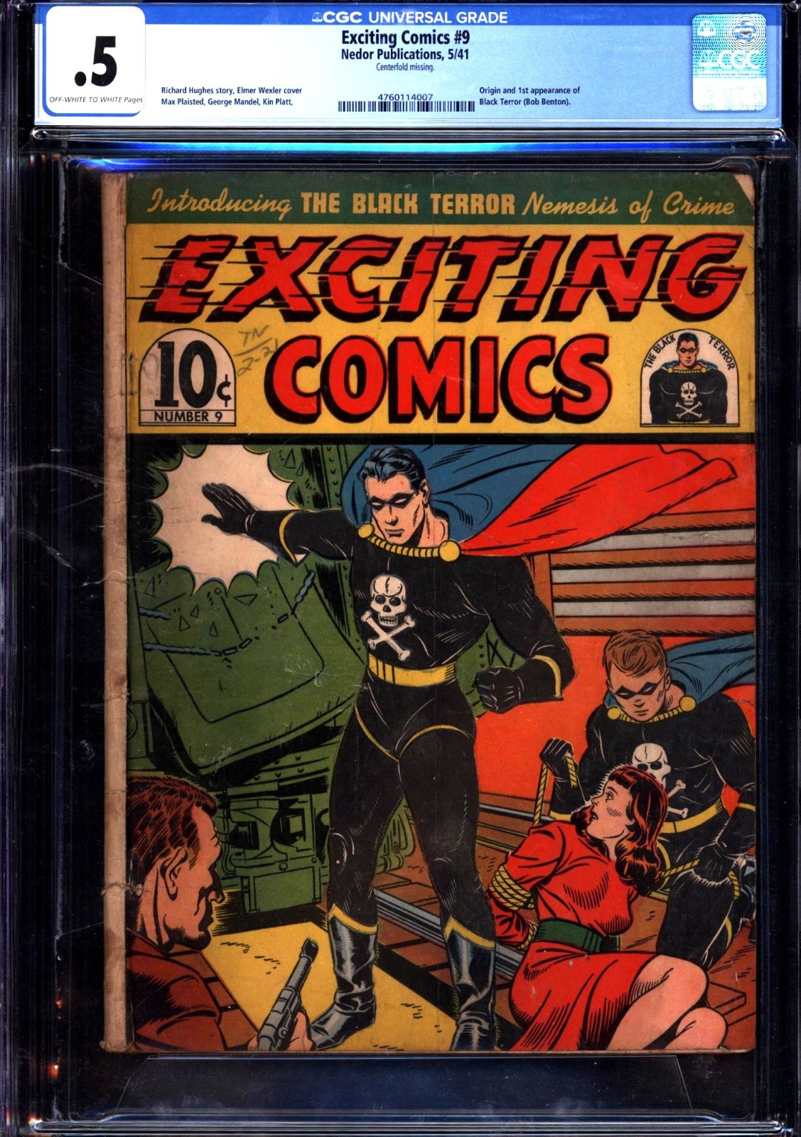 Exciting Comics #9 (1941) CGC .5 or 0.5 -- 1st & Origin of The Black Terror