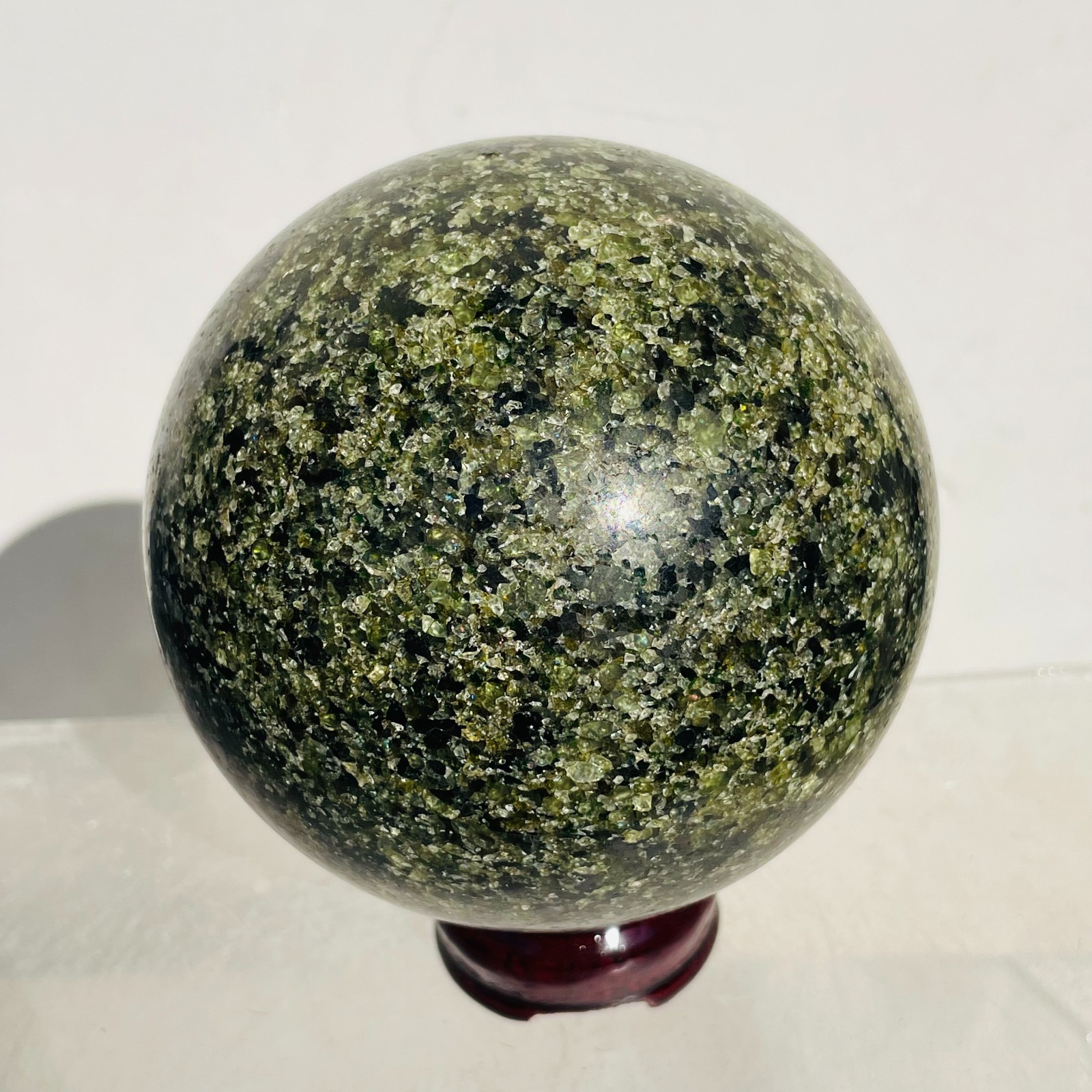 4.03lb Large Rare Olivine Peridot Green Sphere Mineral Healing