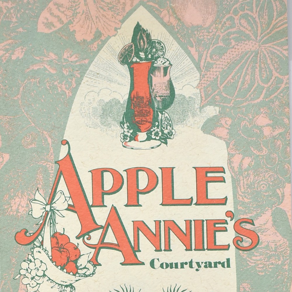 1996 Apple Annie's Courtyard Restaurant Menu Church Street Station Orlando FL