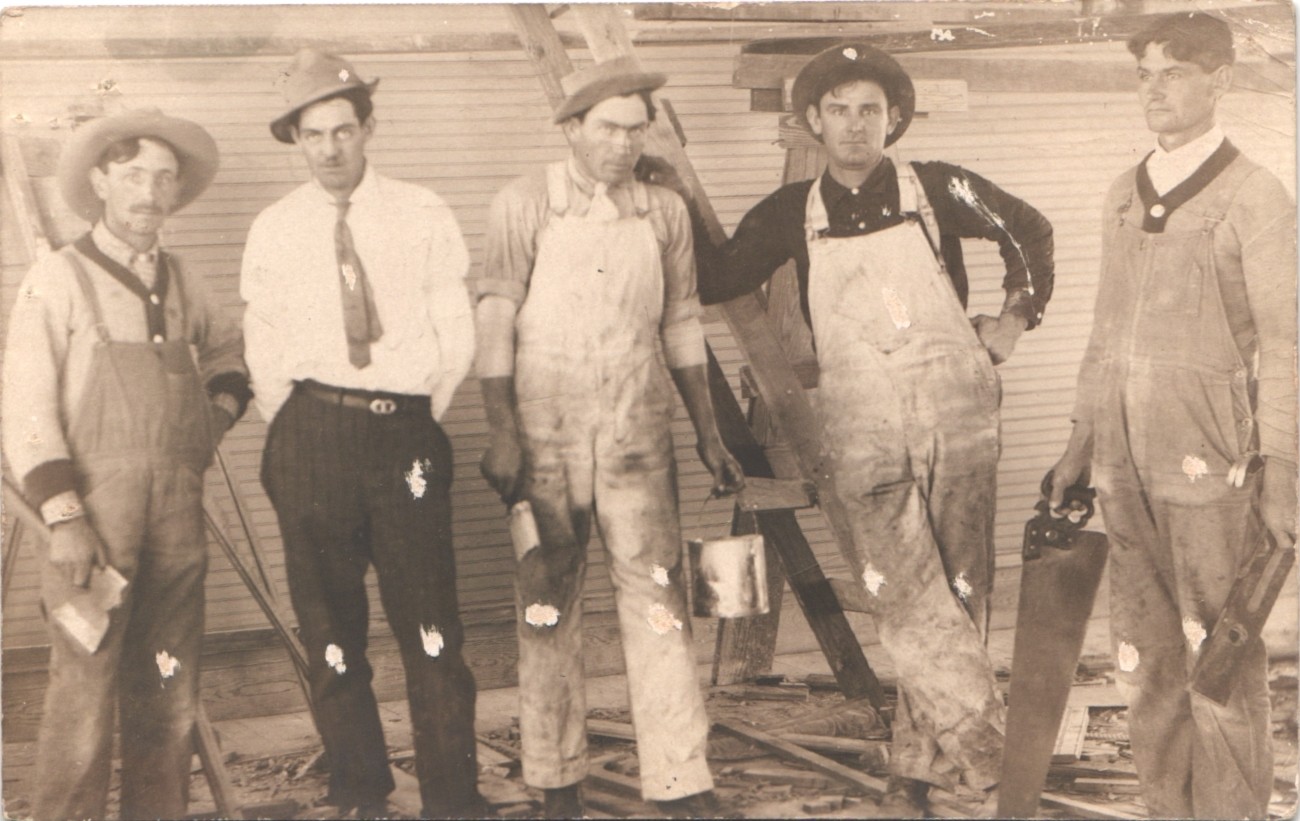 PAINT CREW c1910 garden city tx real photo postcard rppc texas occupation