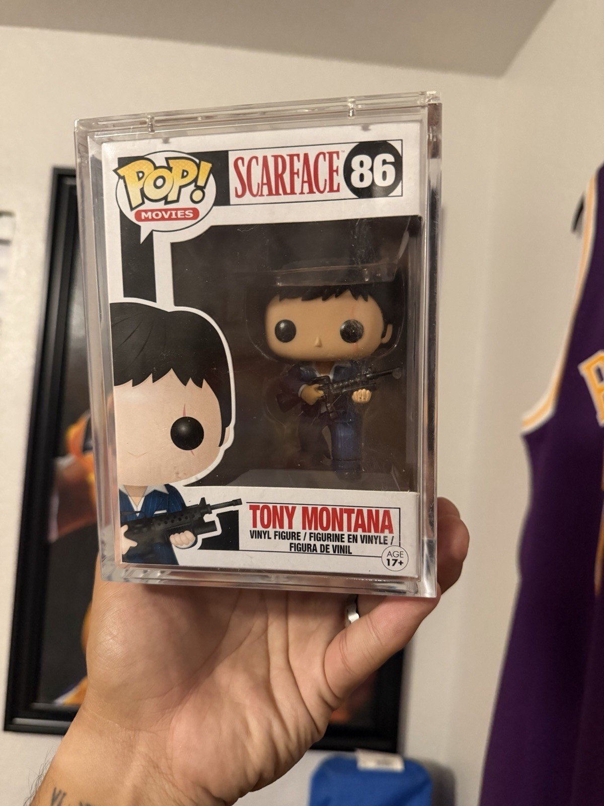 Funko Pop movies Scarface Tony Montana #86 Vinyl Figure With Pop shield armor 