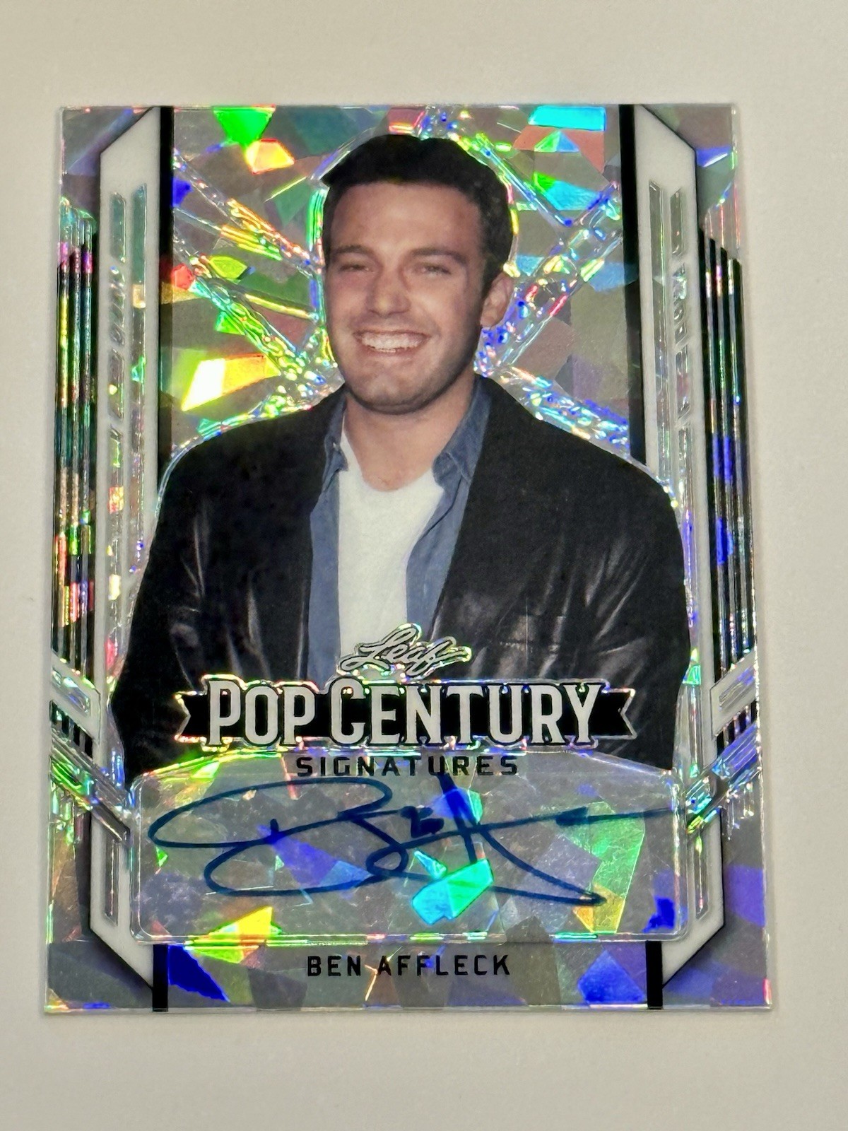 BEN AFFLECK 2021 LEAF POP CENTURY SIGNATURES CRACKED ICE /15 CARD #BA-BA1 AUTO