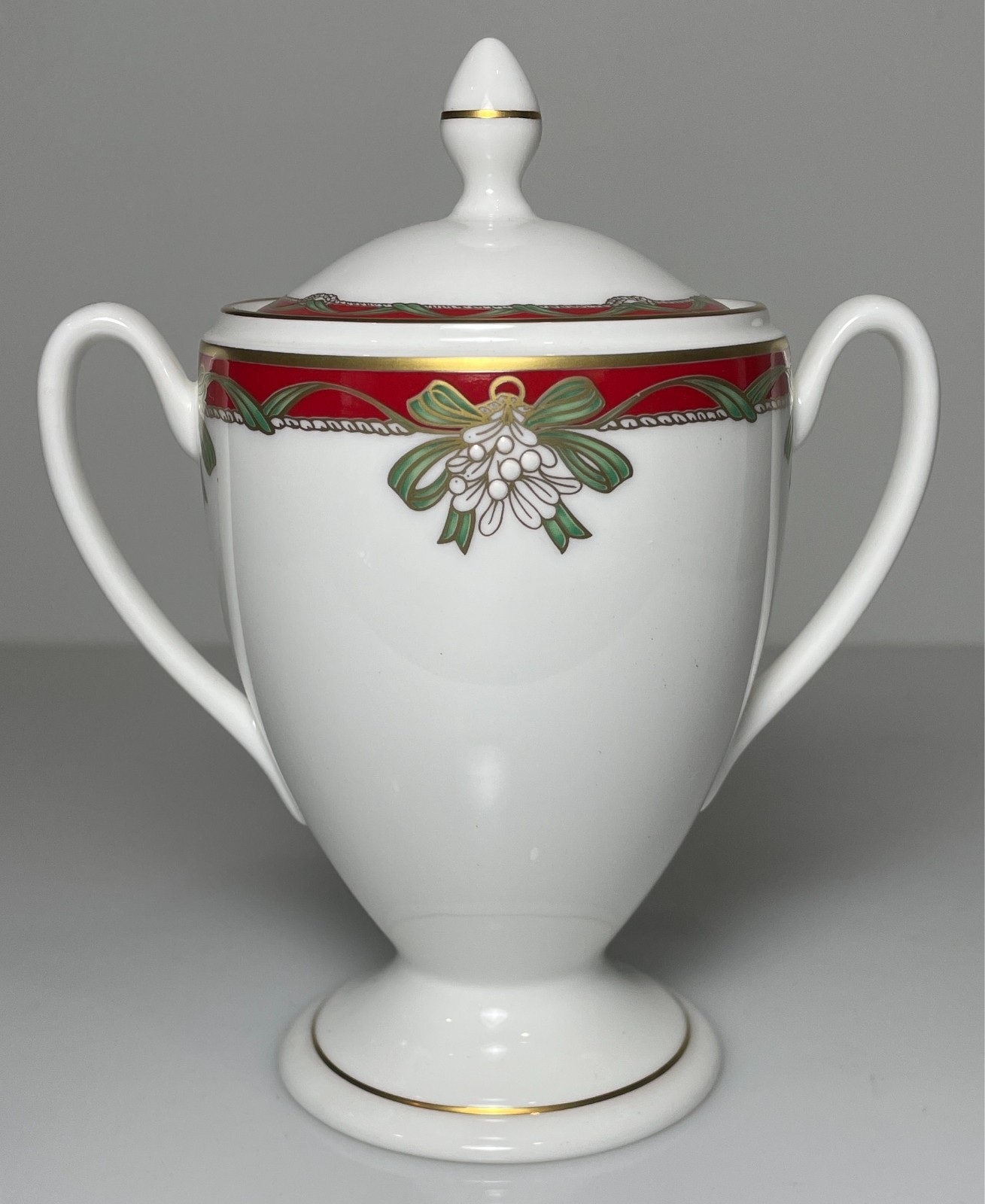 Waterford Holiday Ribbons Sugar Bowl and Lid 4 1/4