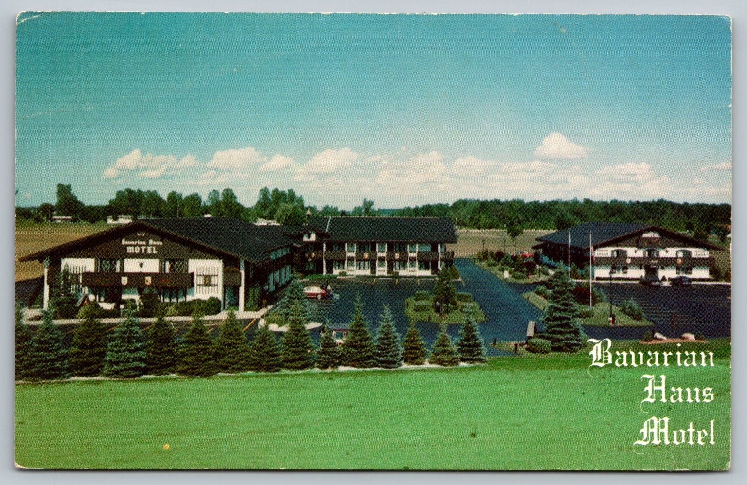 Bavarian Haus Motel Frankenmuth Michigan Vintage Linen Postcard