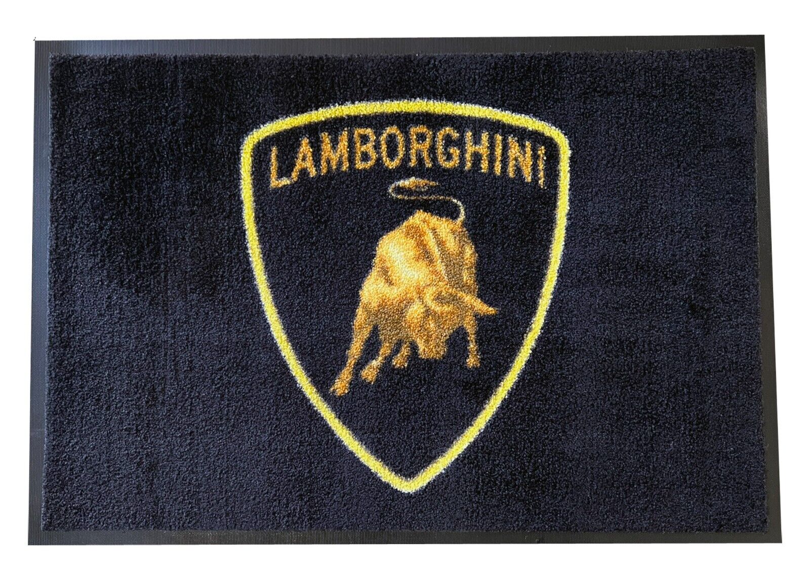 Lamborghini Badge  Black Floor Door Mat