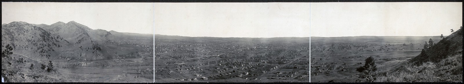 Photo:Boulder Colorado c1908 Panoramic Birds Eye View Mountain Vista