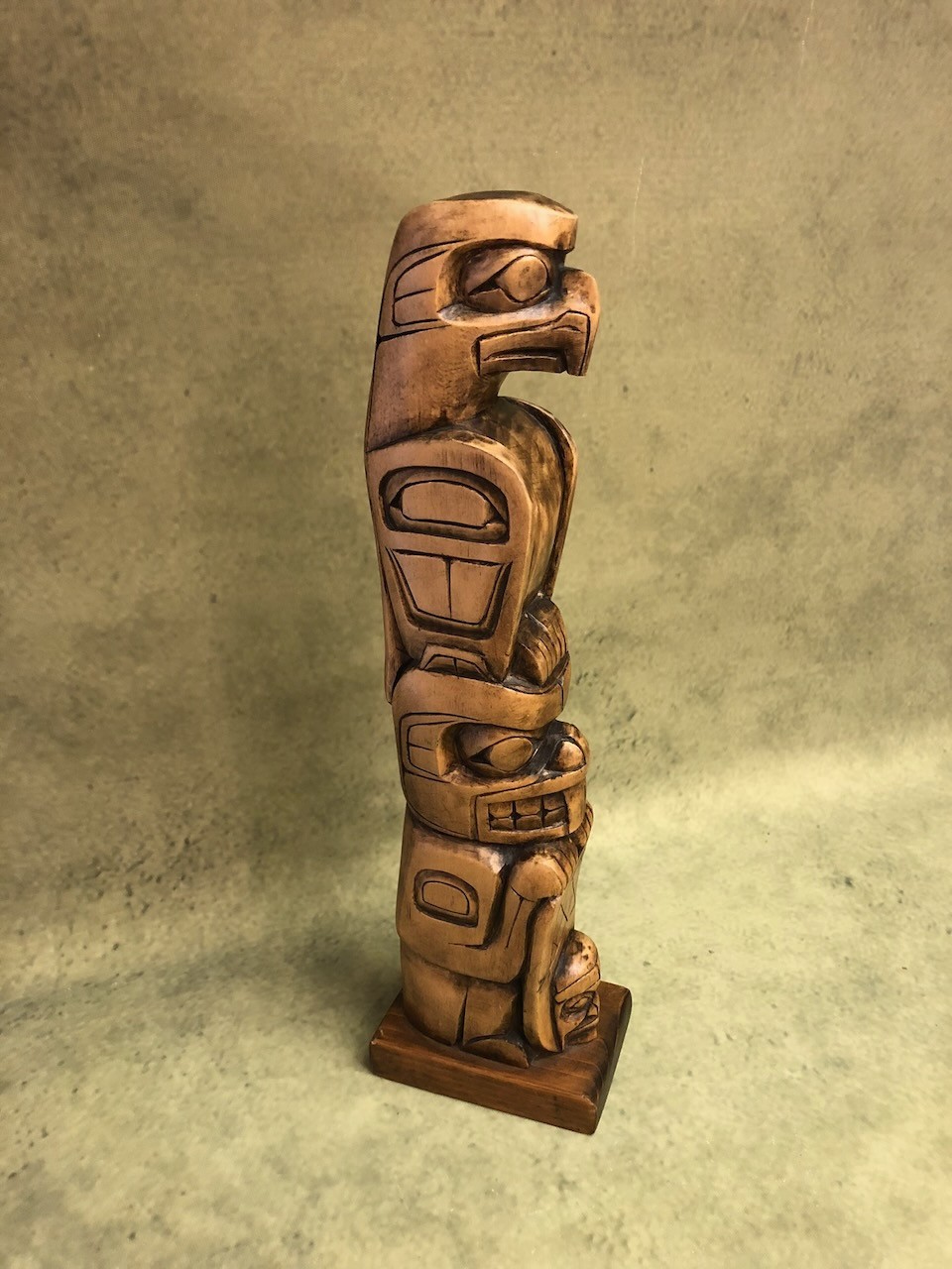 Vintage Kwakwaka'wakw Native Wood Totem Pole 13