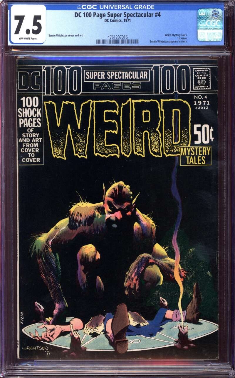 DC 100 PAGE SUPER SPECTACULAR #4 CGC 7.5 OW PAGES // DC COMICS 1971