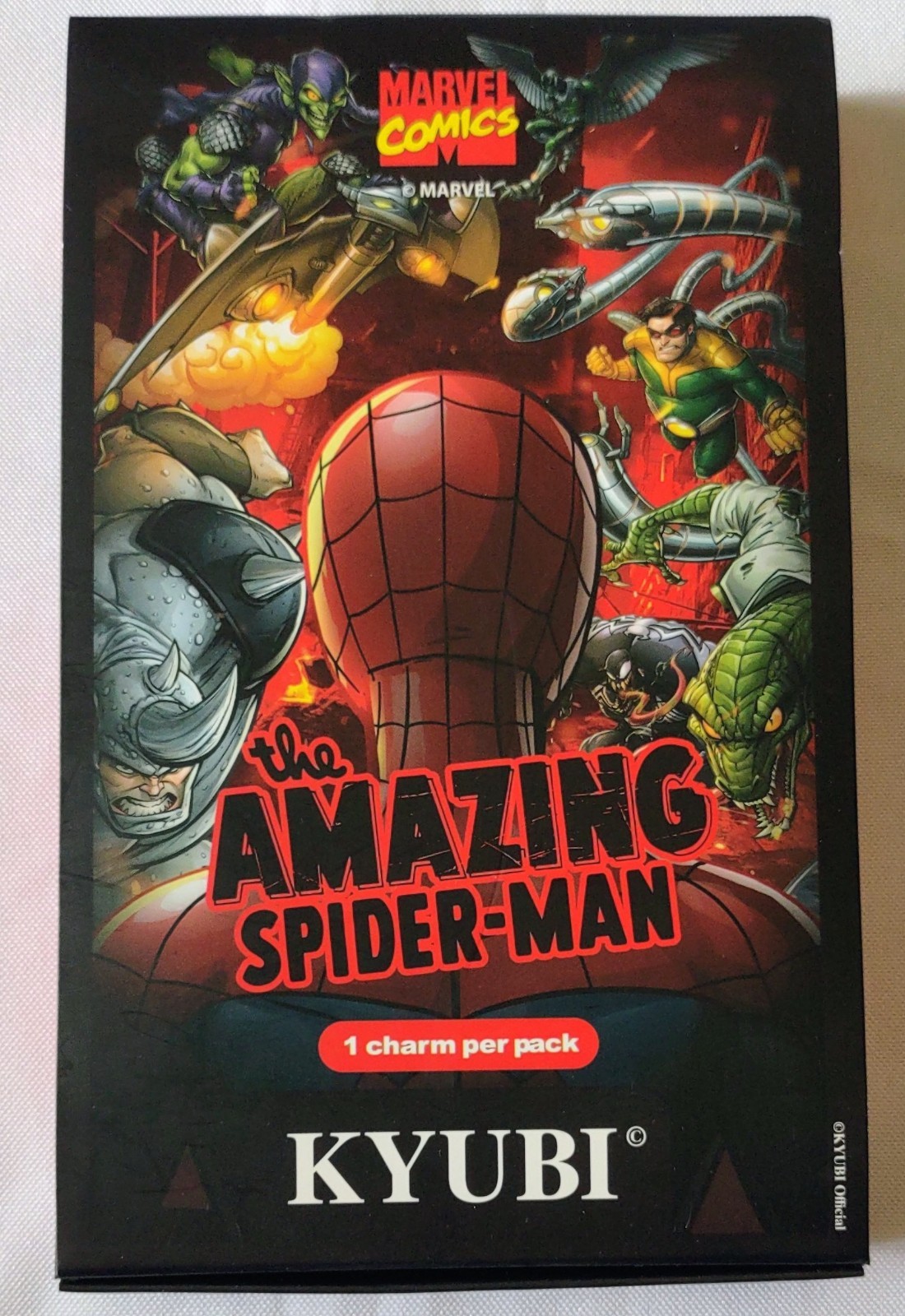 Kyubi Marvel Comics Amazing Spider-man Standard Black Charm, New/Sealed