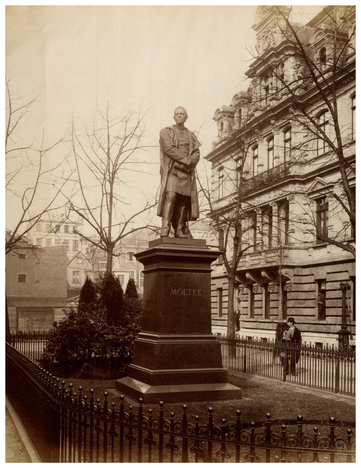 Germany, Cologne, Das Moltke monument vintage print, albumen print 26.5x