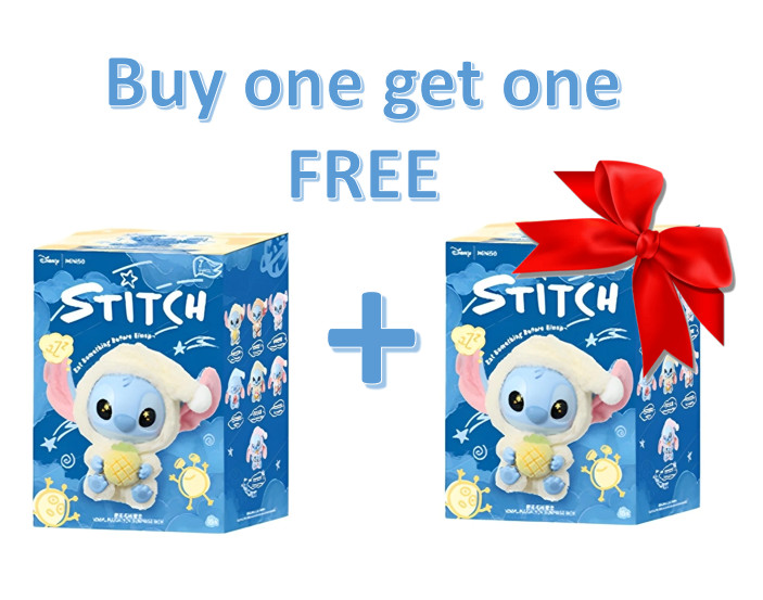 Buy 1 Get 1 Free Stitch Plush Blind Box Eat Before Sleep Mystery Toy