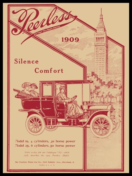 1909 Peerless Automobile of Cleveland, OhiO NEW Sign 24x30\