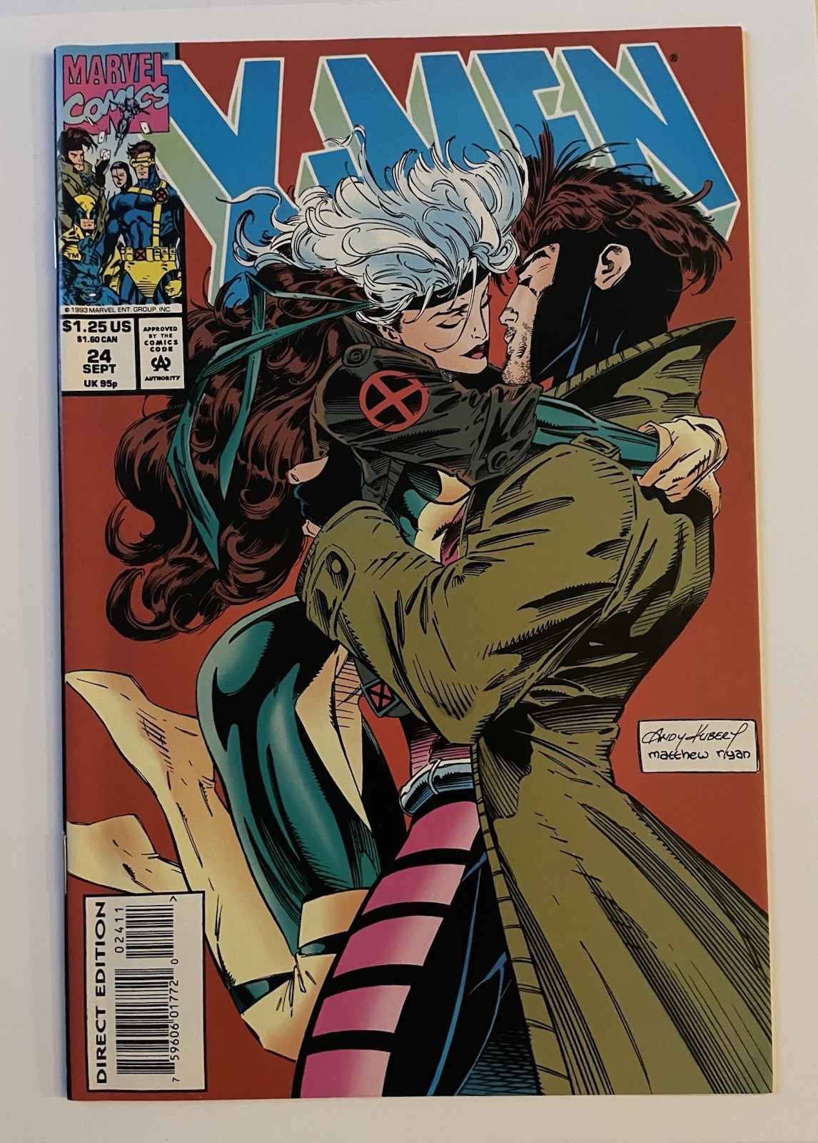 X-men 24 Gambit And Rogue Cover 1993 Marvel Comics