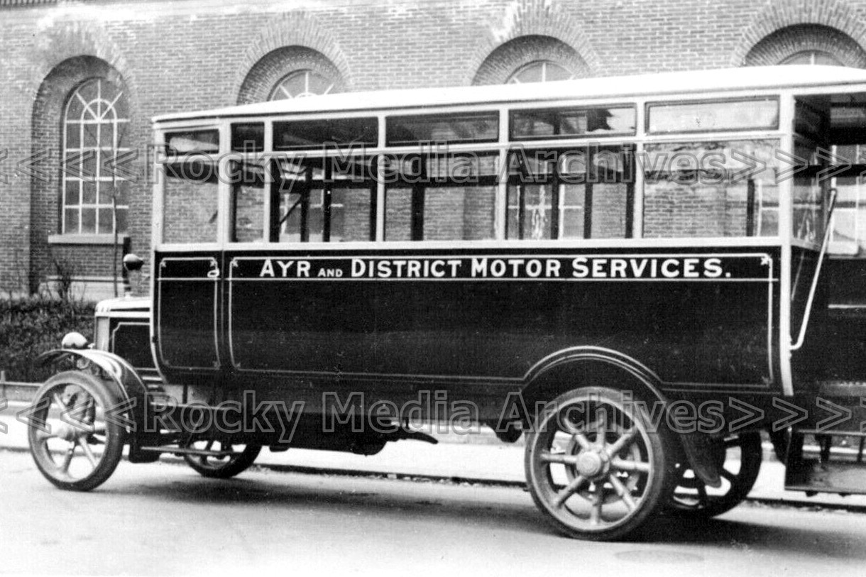Hjj-49 Vintage Bus, Ayr & District Motor Services, Scotland. Photo