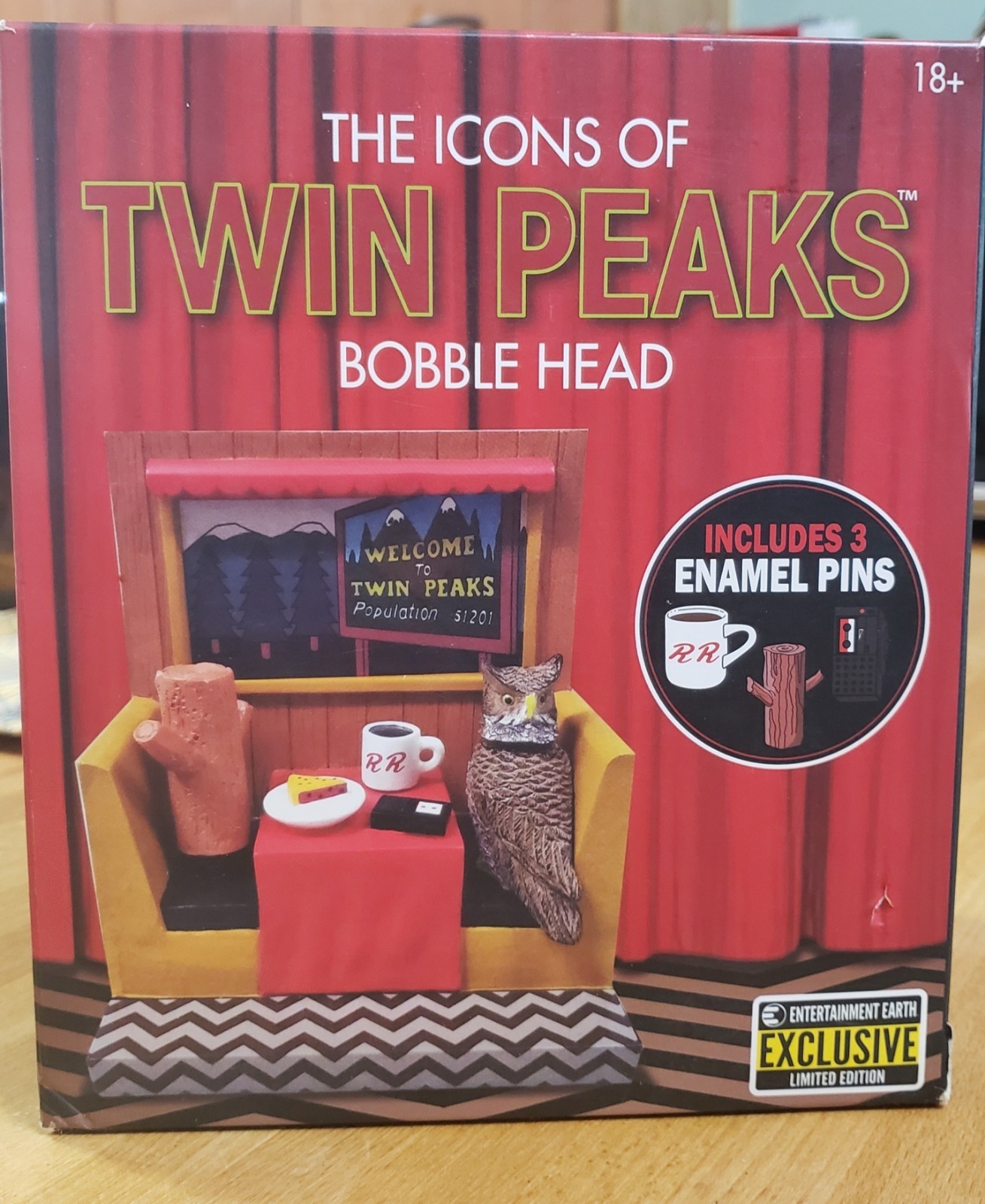 The Icons of Twin Peaks Bobble Head Numbered Sold Out Incl. Pins NEW David Lynch