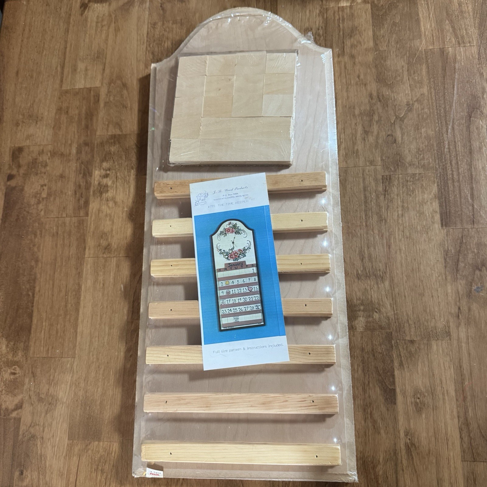 Vintage DIY Perpetual Wooden Wall Hanging Calendar J.B. Wood Products