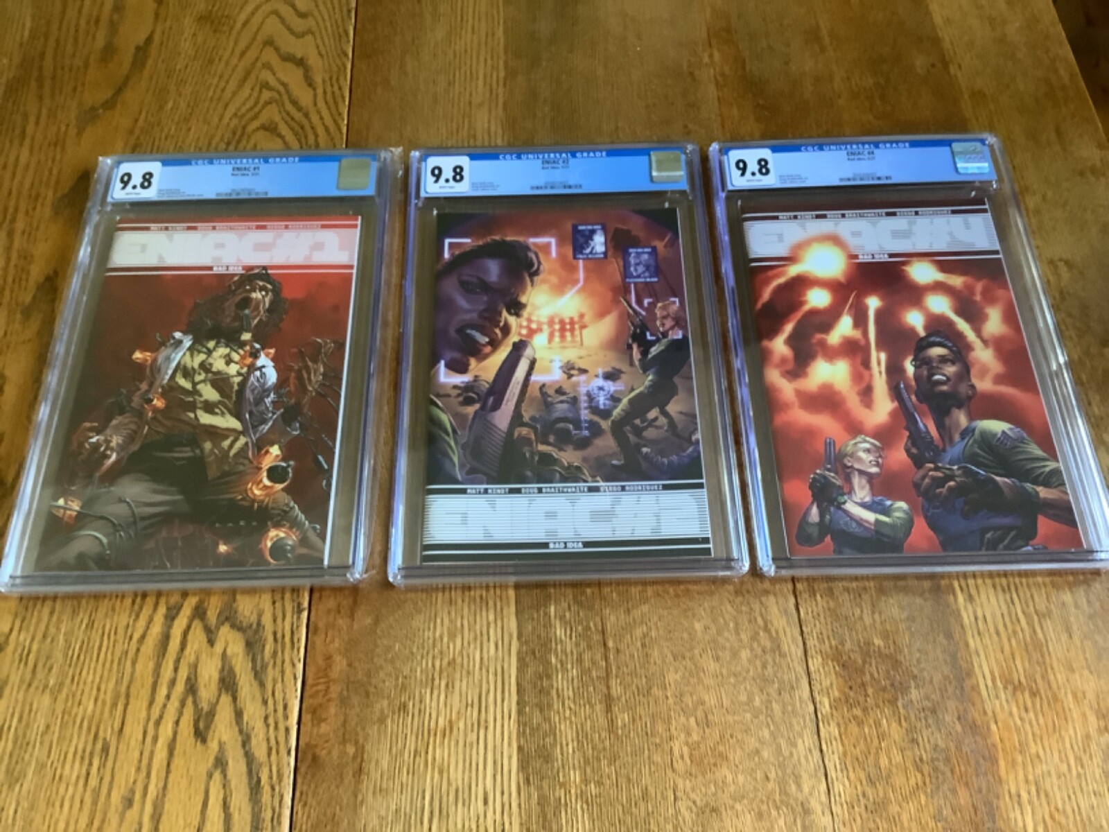 ENIAC 1, 2, 4 CGC 9.8 Bad Idea. Near Complete Set,  First Printing, Matt Kindt
