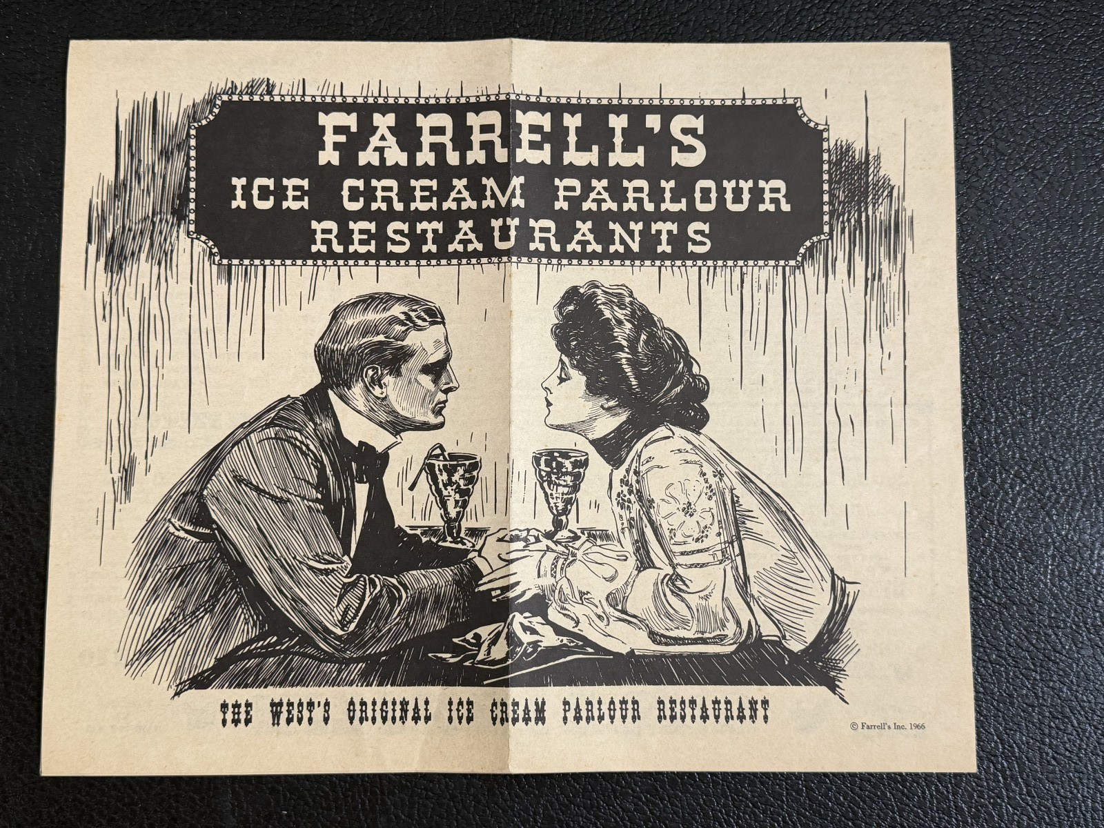 Vintage Farrell's Ice Cream Parlour Menu
