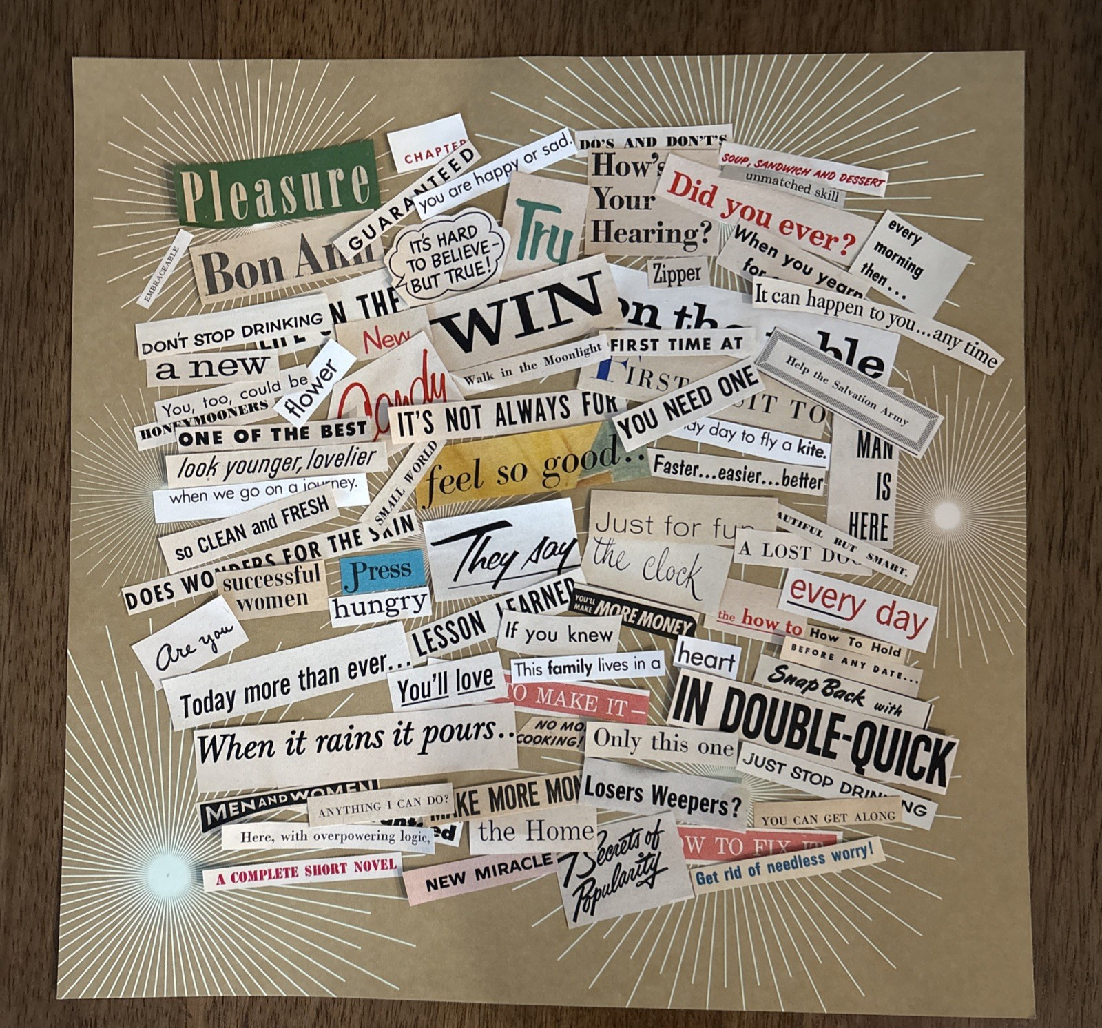Hand Cut Vintage Words & Phrases Journal Inspiration Collage Create Ephemera 75+