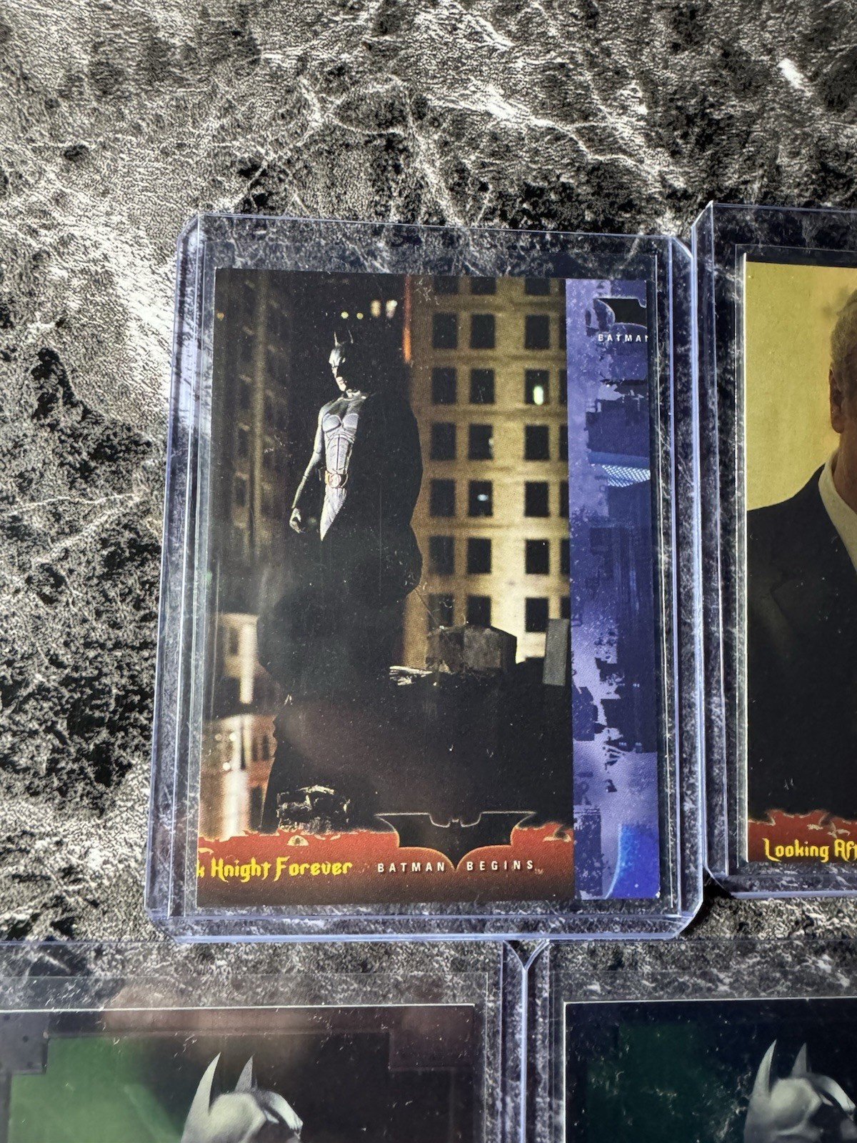 2 Alignment Error 2005 Topps Batman Begins Cards And 3 Embossed Foil Card Lot