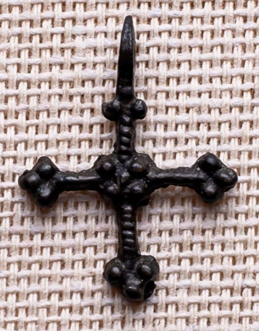 ANTIQUE LATE VIKING AGE c.12 CROSS CENTURY BYZANTINE TYPE ORTHODOX “BUDDED”  201