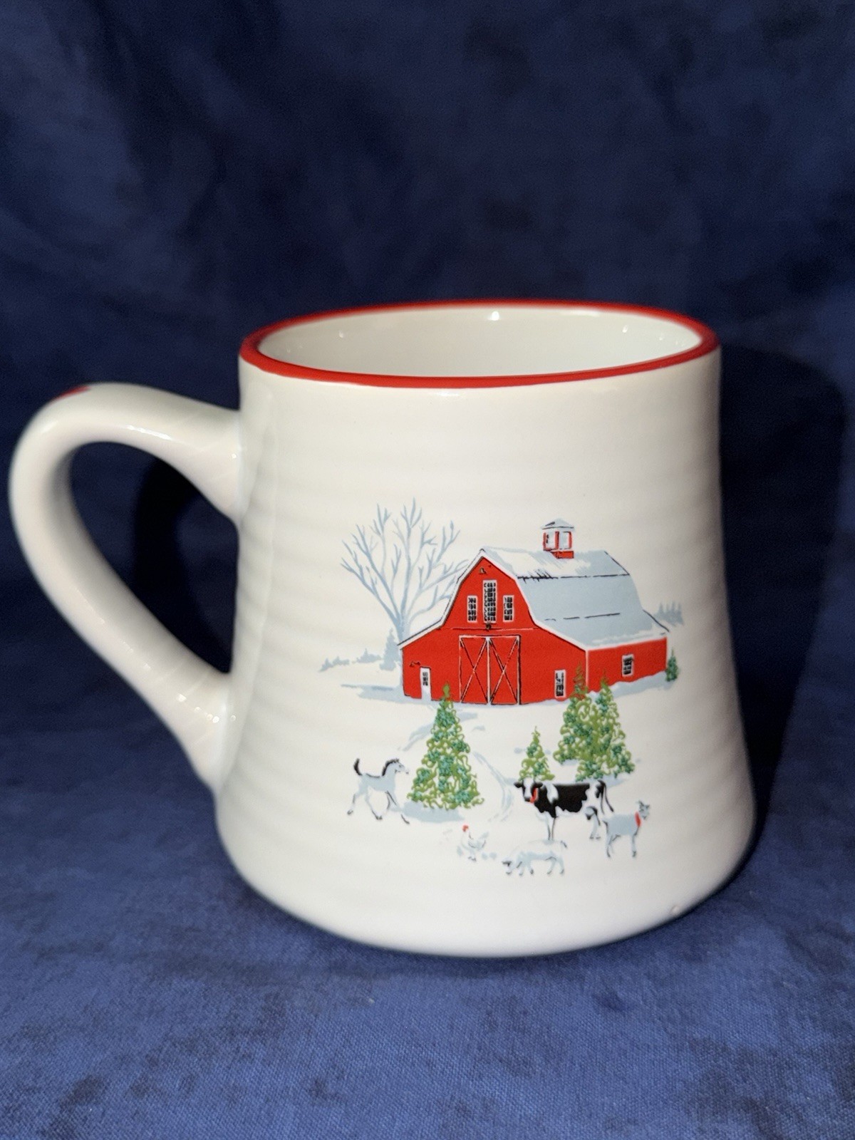 Christmas Mug-TSC-Red Shed-Christmas Collection-Oversized Mug 16 Oz-Farm Scene