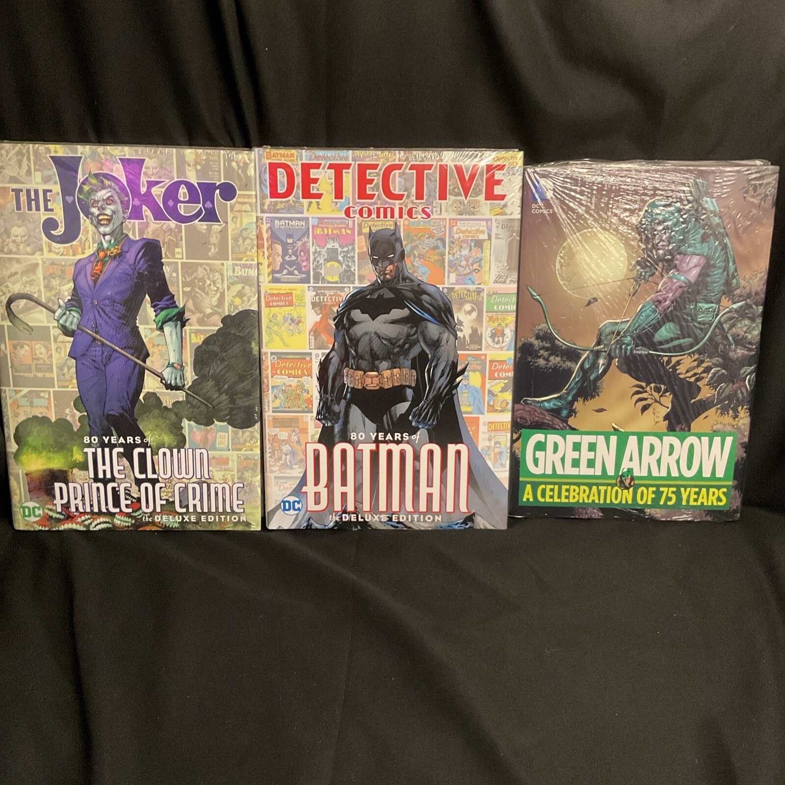 Lot Of 3 DC Comics Sealed In Plastic HC Collectors Ed Joker Batman Green Arrow