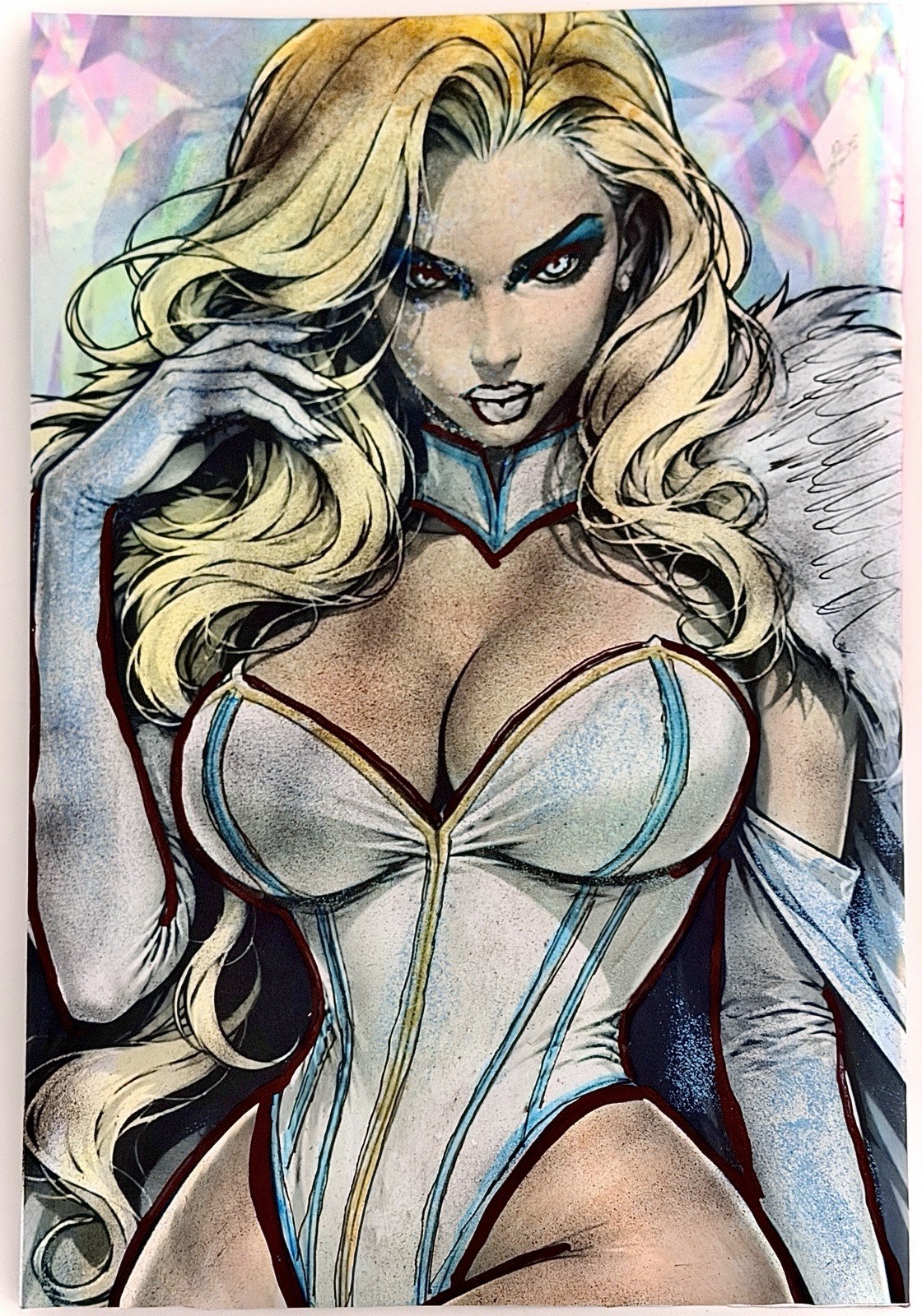 Invincible #1 - Blank Sketch Variant Wraparound Foil Cover w/Double Original Art