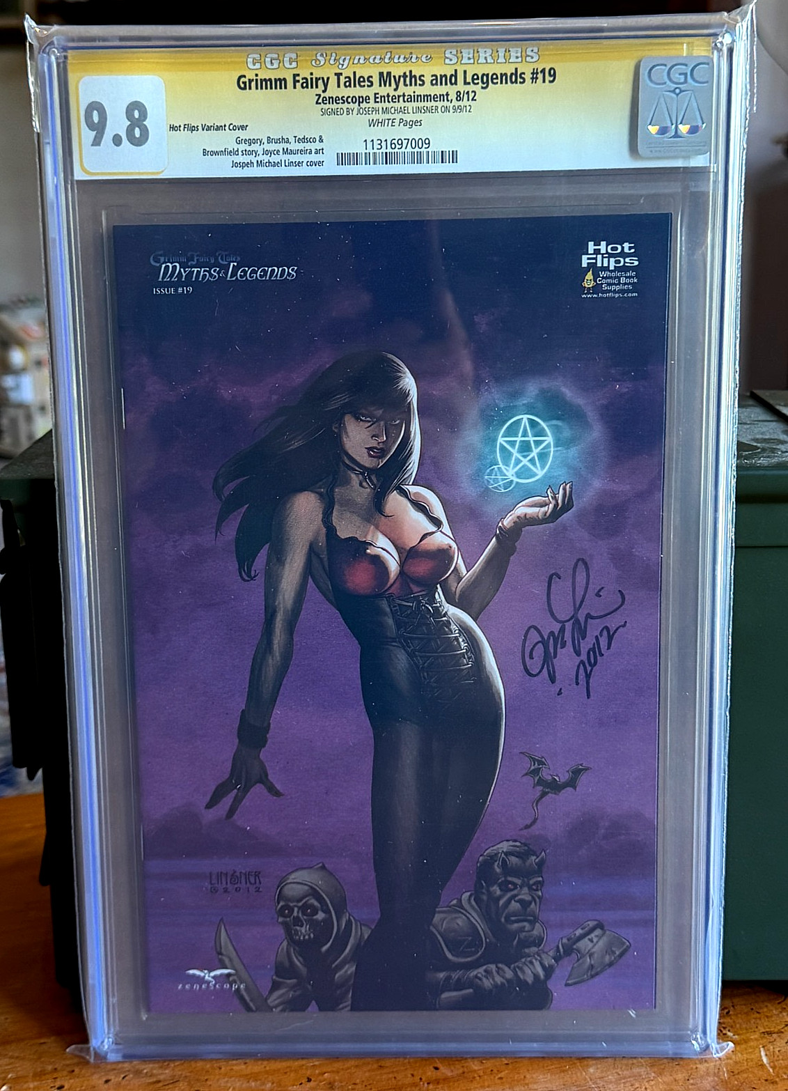 GFT Myths & Legends #19 Linsner Hot Flips Variant Limited 100 CGC SS 9.8 2012