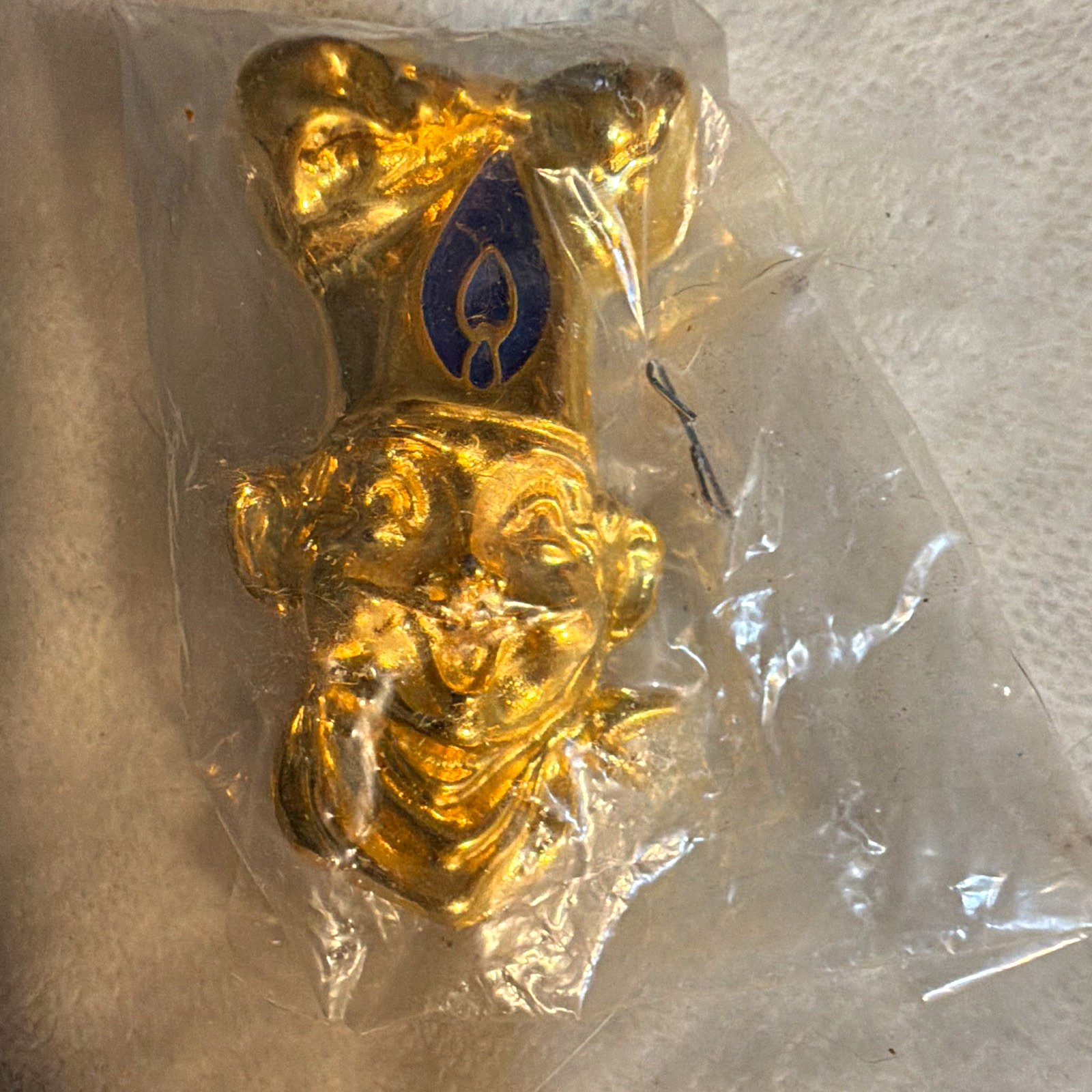 Southern CA Gas Co. Scarf Ring Chef Vintage Gold