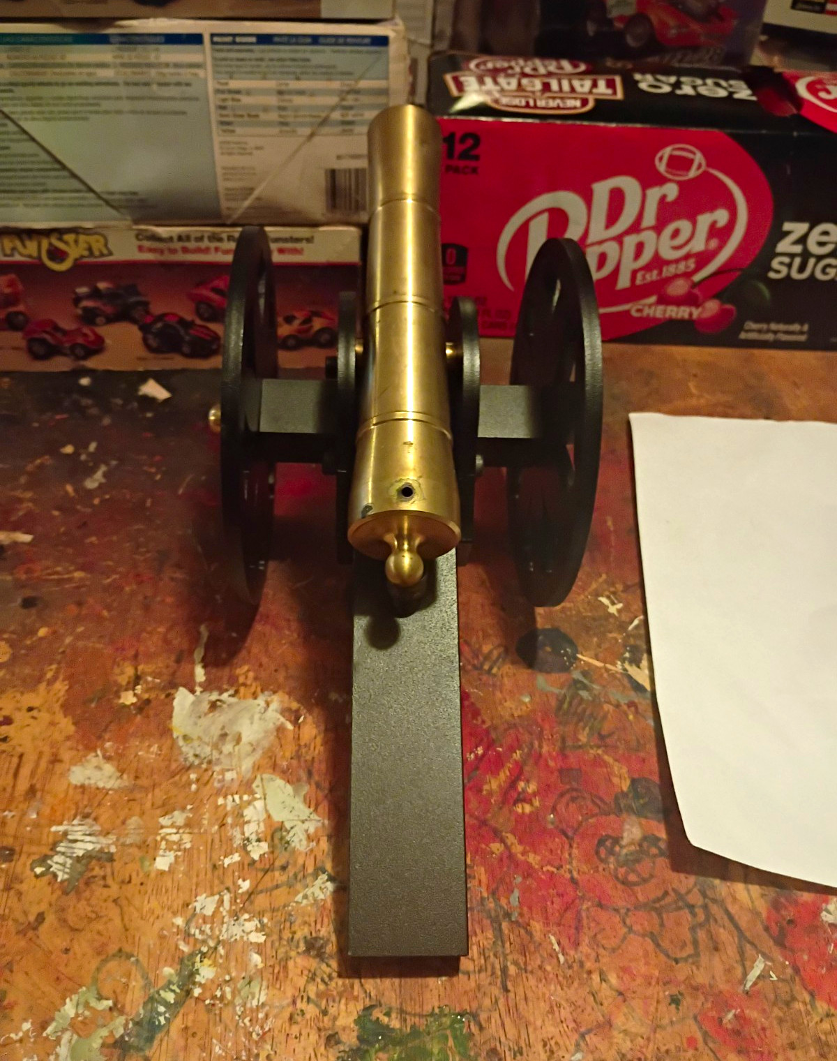 Black Powder Cannon 50 Cal  9 Inch Barrel Solid Steel Wheels And Frame 