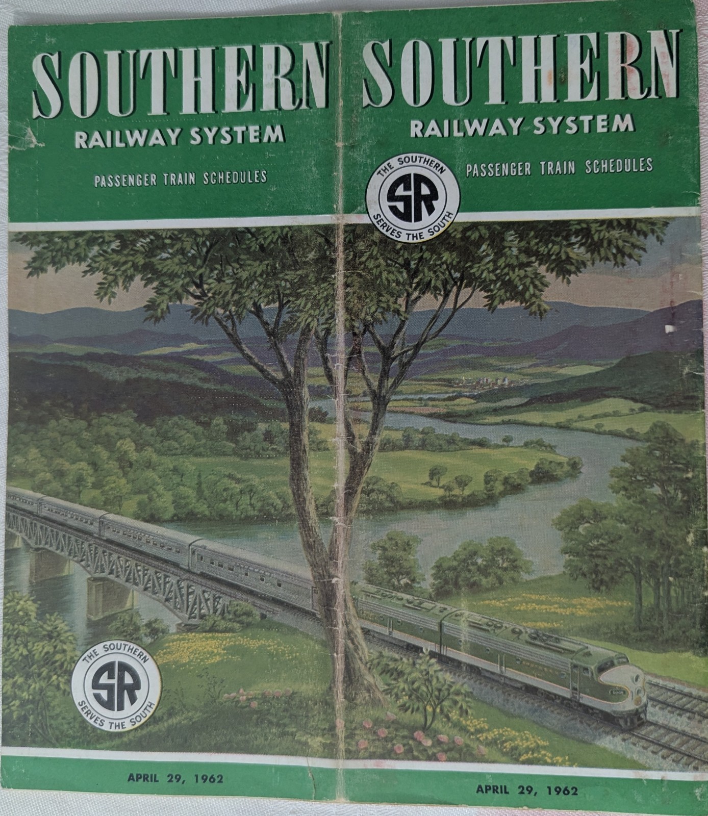 ***VINTAGE 1962 SOUTHERN RAILWAY SYSTEM PASSENGER TRAIN SCHEDULES***