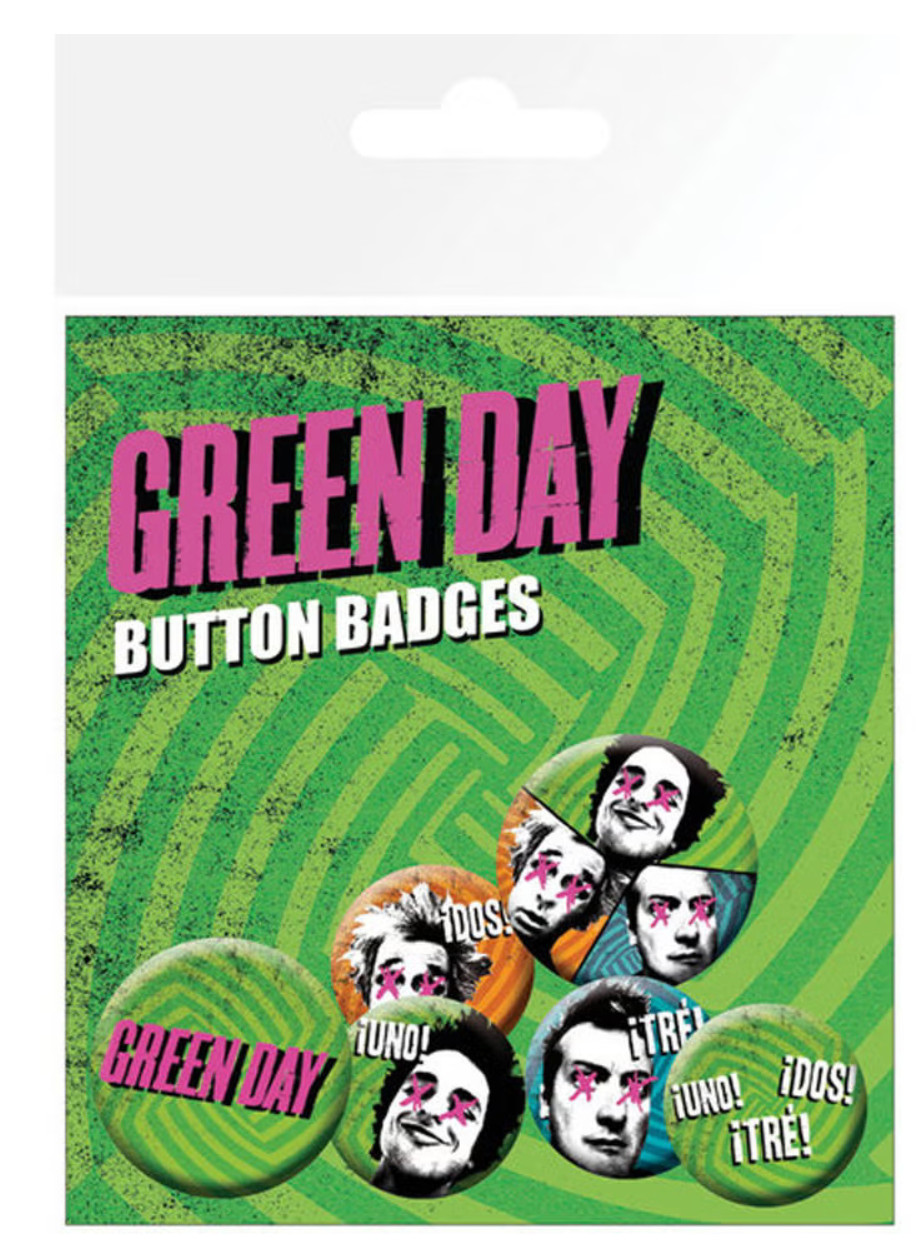 GREEN DAY Vintage 2013 Button Badges Set Of 6 SEALED