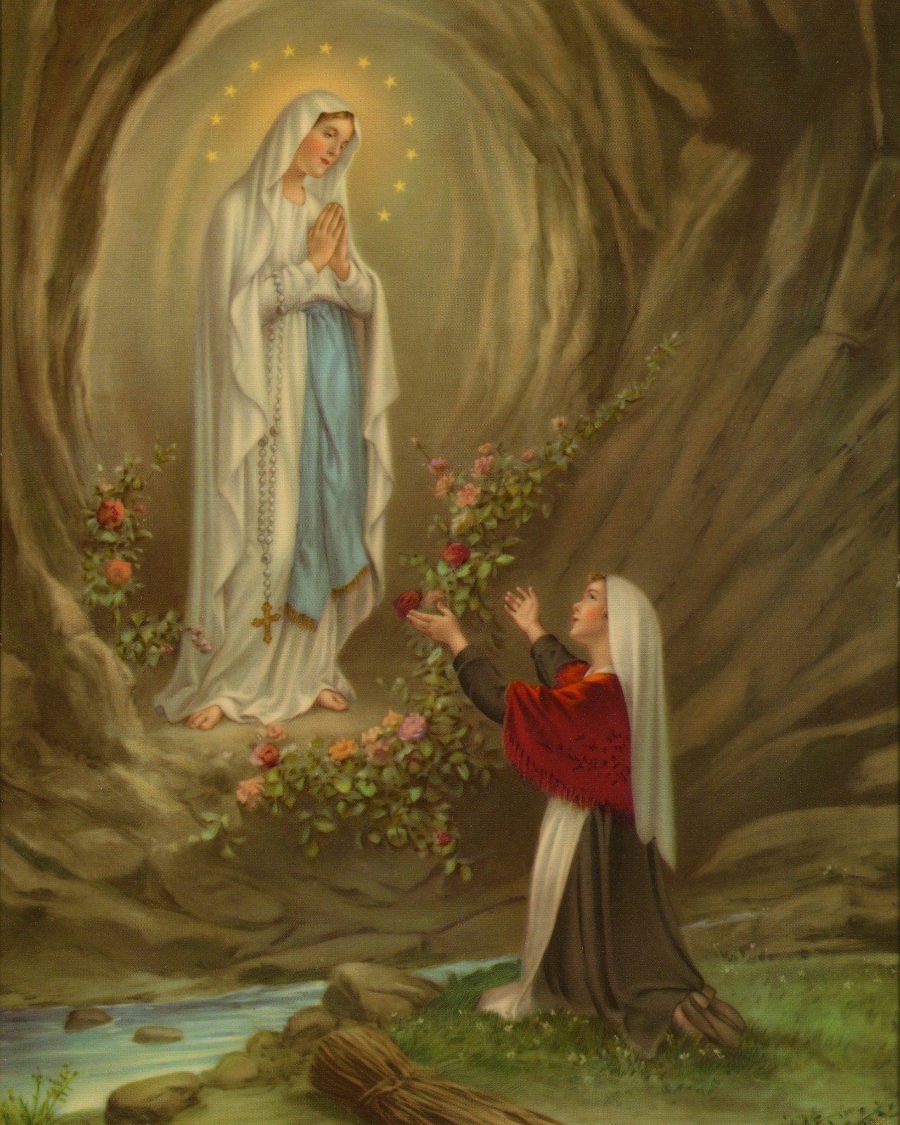 Catholic print picture - OUR LADY OF LOURDES 2  -   8