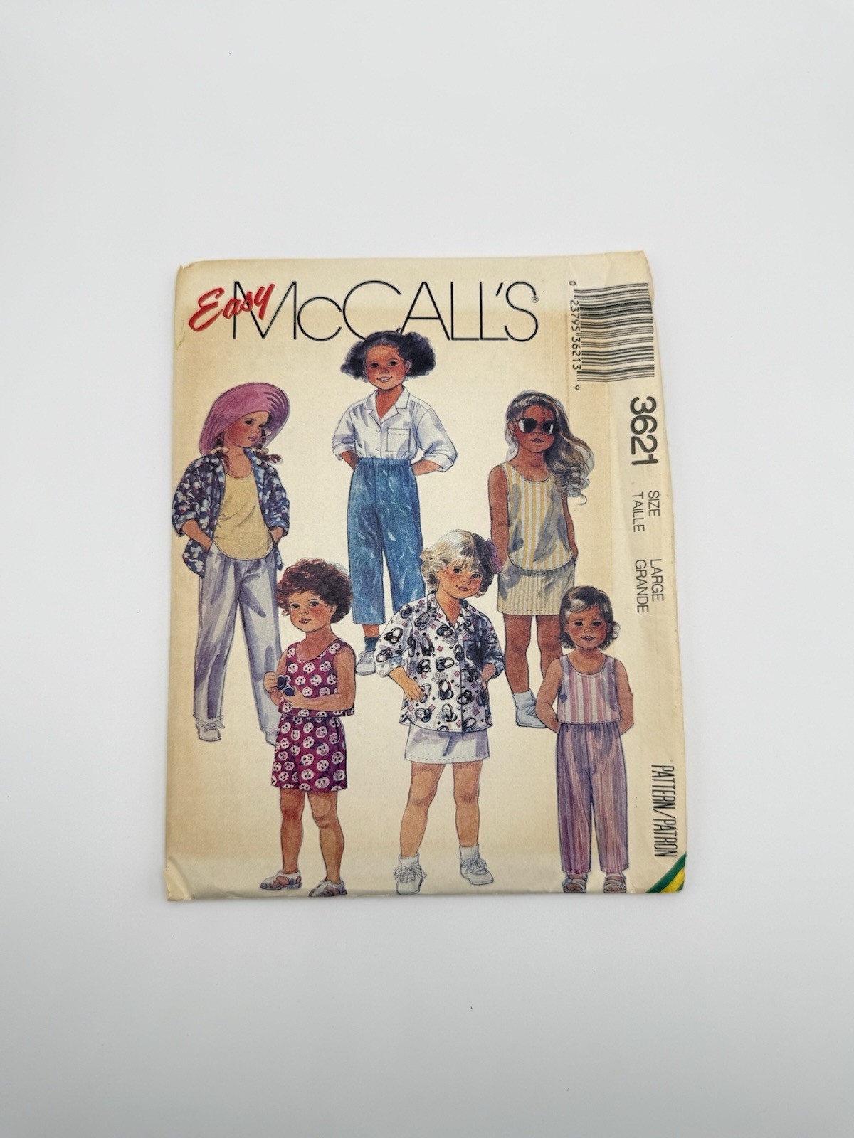 Vintage 1988 UNCUT McCall’s Pattern 3621: Children’s Top Pants Shorts & Skirt